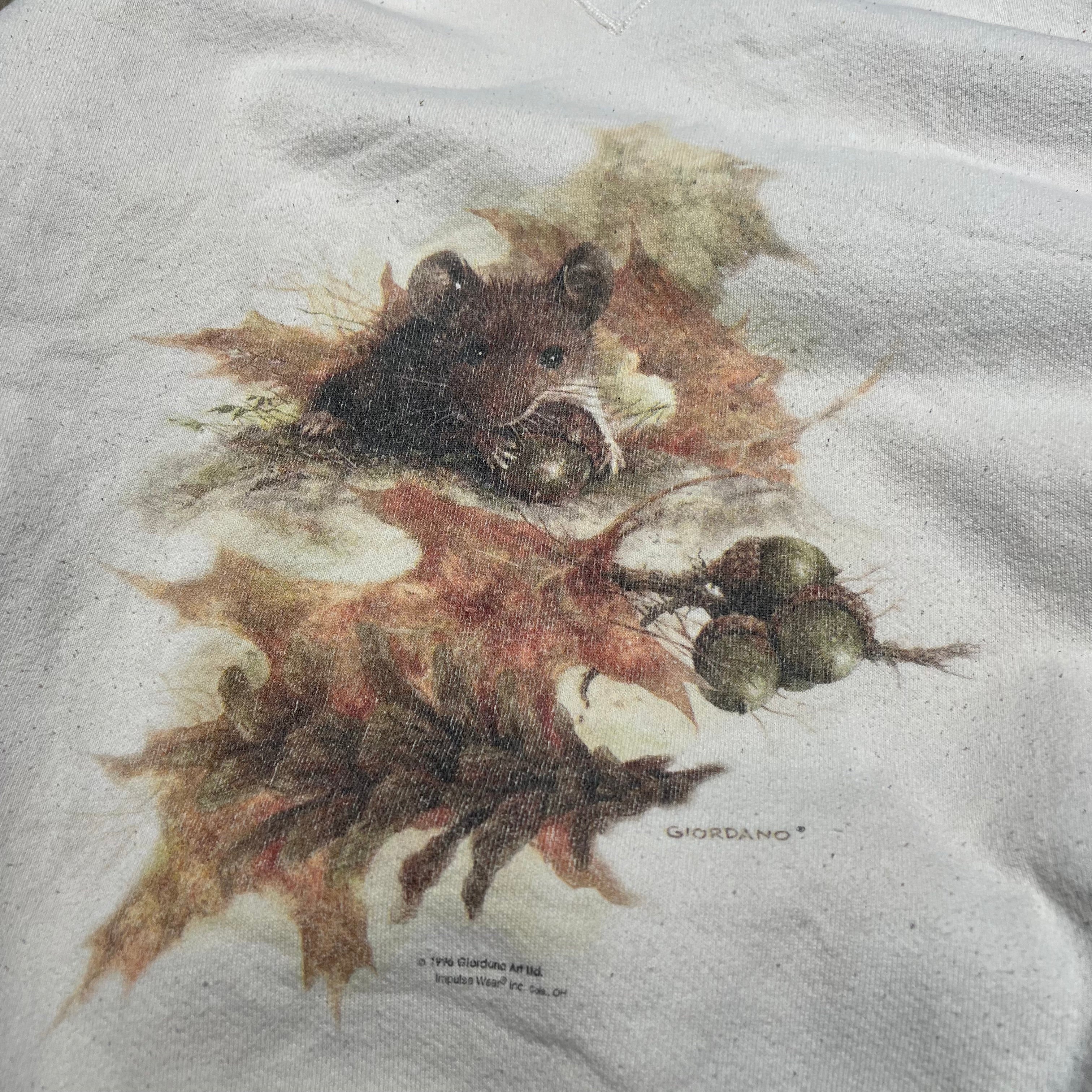size xl - Vintage ' 1996 Giordano Mouse fall ' Tee