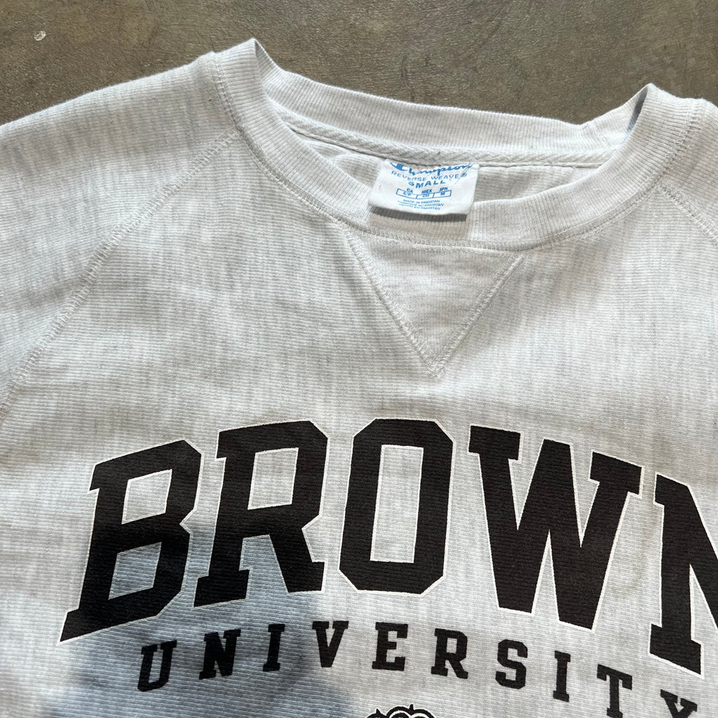 size small - Vintage ' Brown University Reverse Weave Champion ' Crewneck