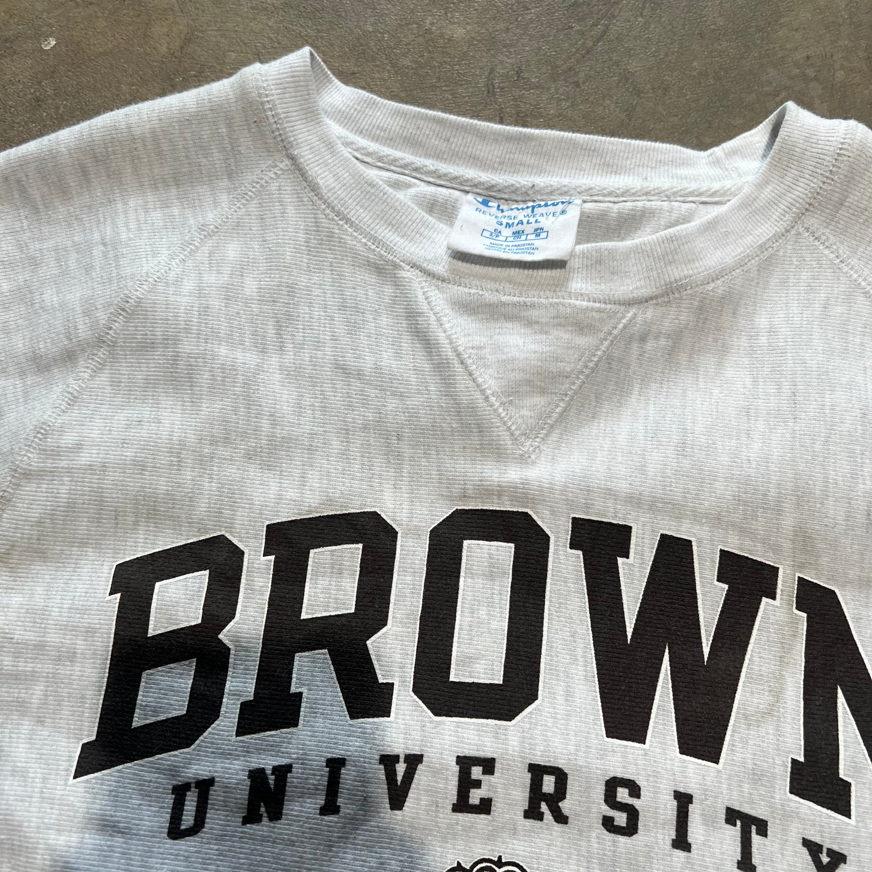 size small - Vintage ' Brown University Reverse Weave Champion ' Crewneck