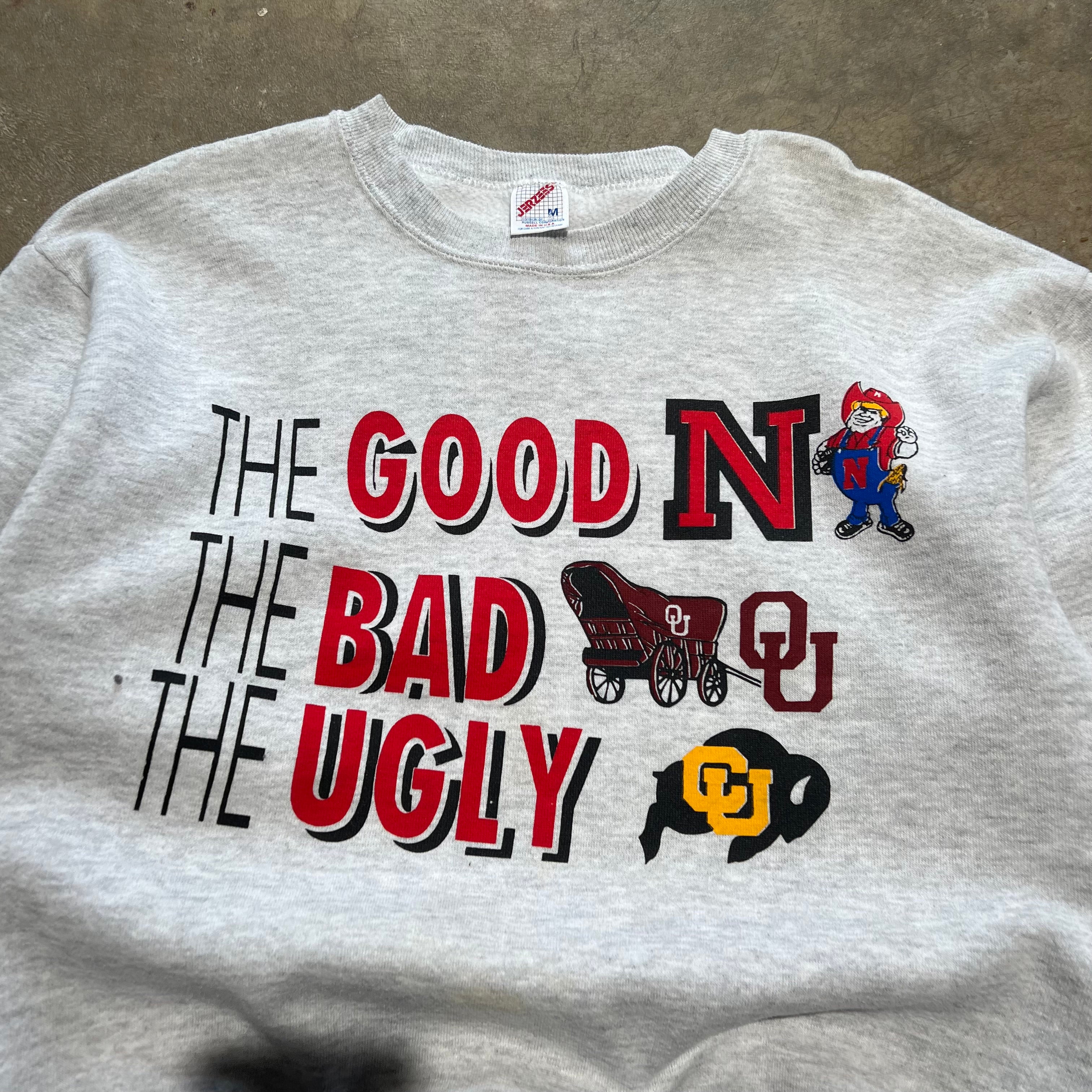 size medium - Vintage ' The Good The Bad The Ugly football ' Crewneck