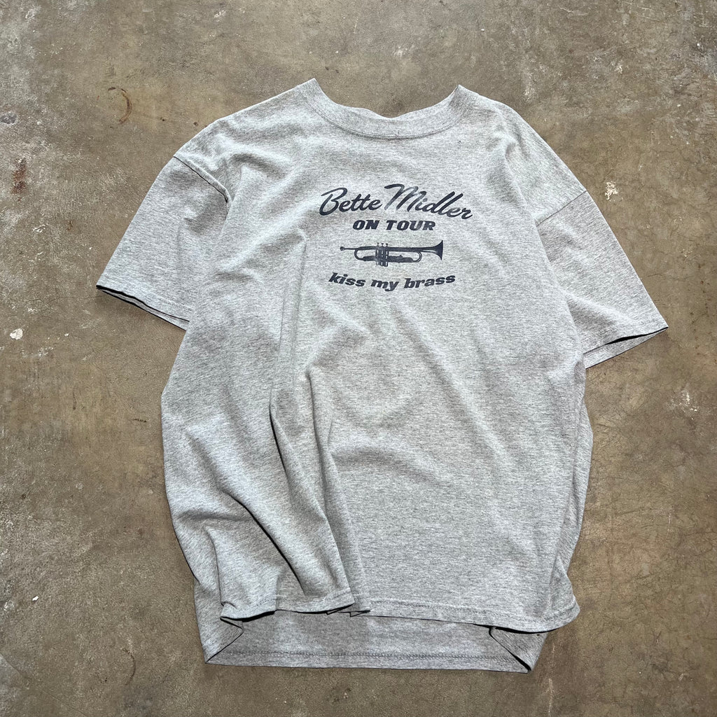 size large - Vintage ' Bette Midler on Tour Kiss my Brass ' tee
