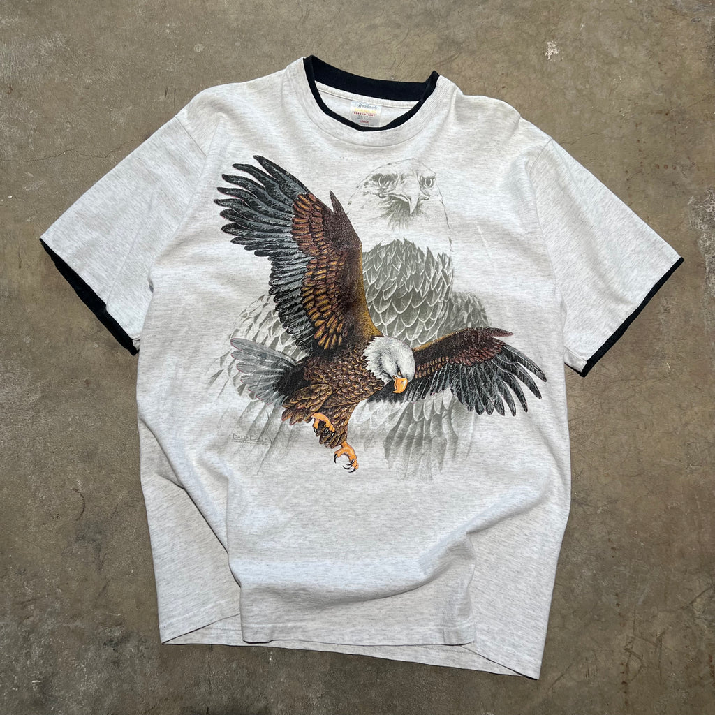 size large - Vintage ' Bald Eagle ' tee