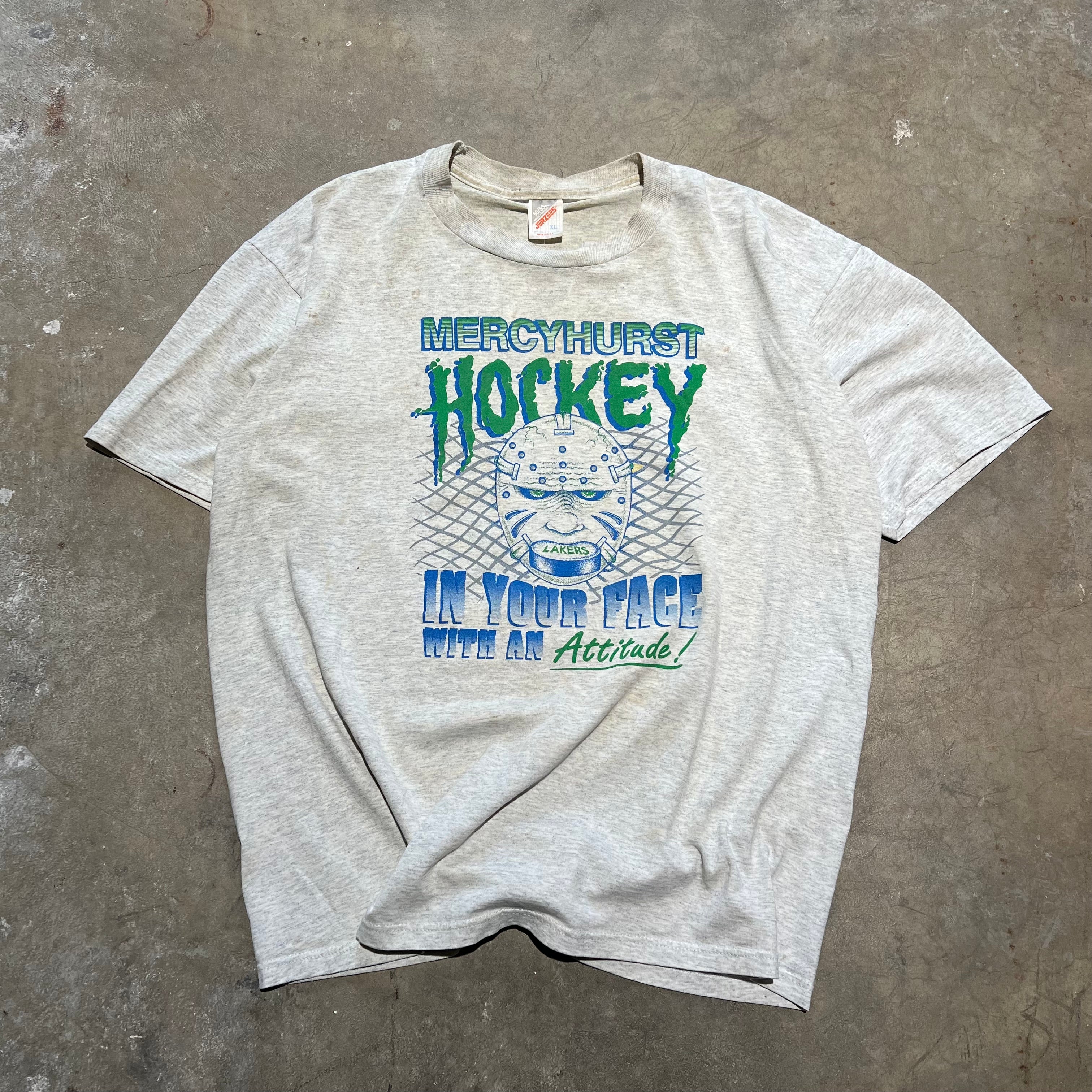 size xl - Vintage ' Mercyhurst Hockey in Your Face with an Attitude ' tee