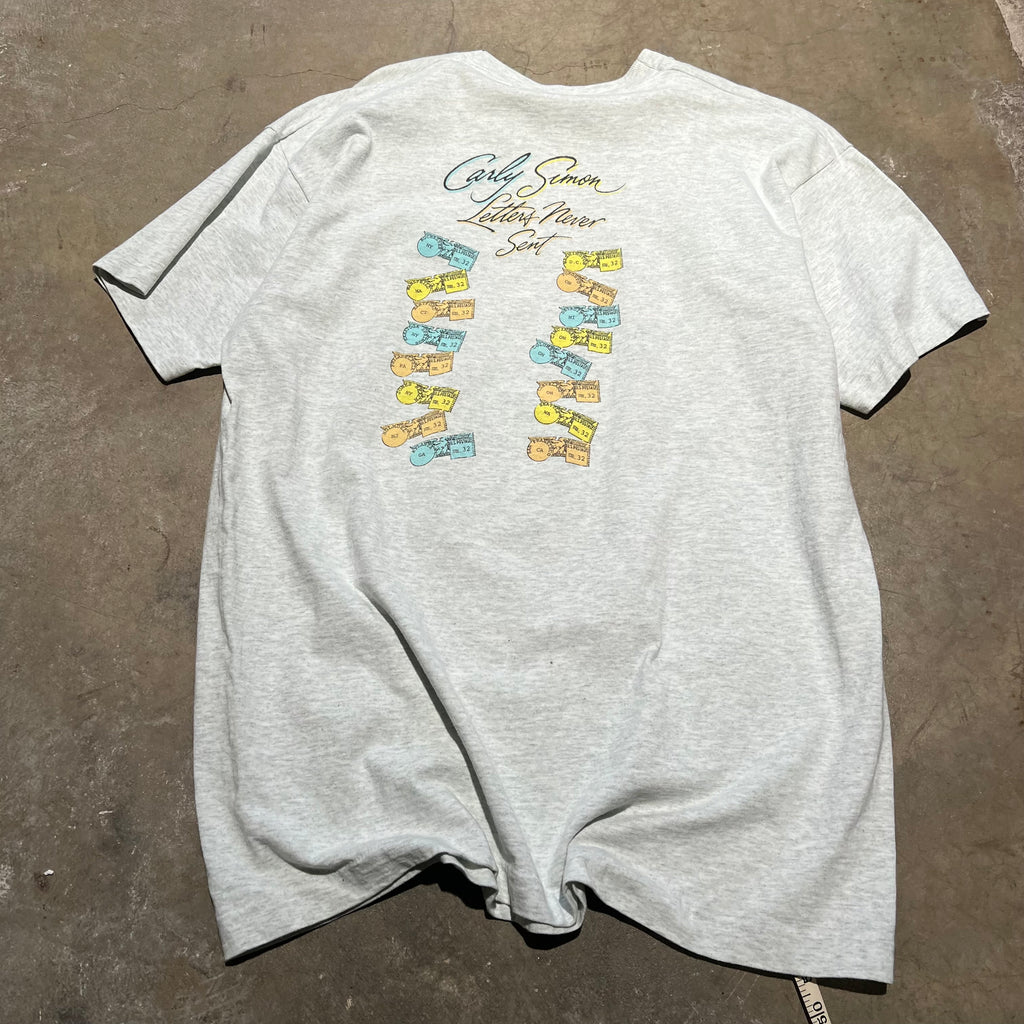 size xl - Vintage ' 1995 Carly Simon Letters never sent ' band tee
