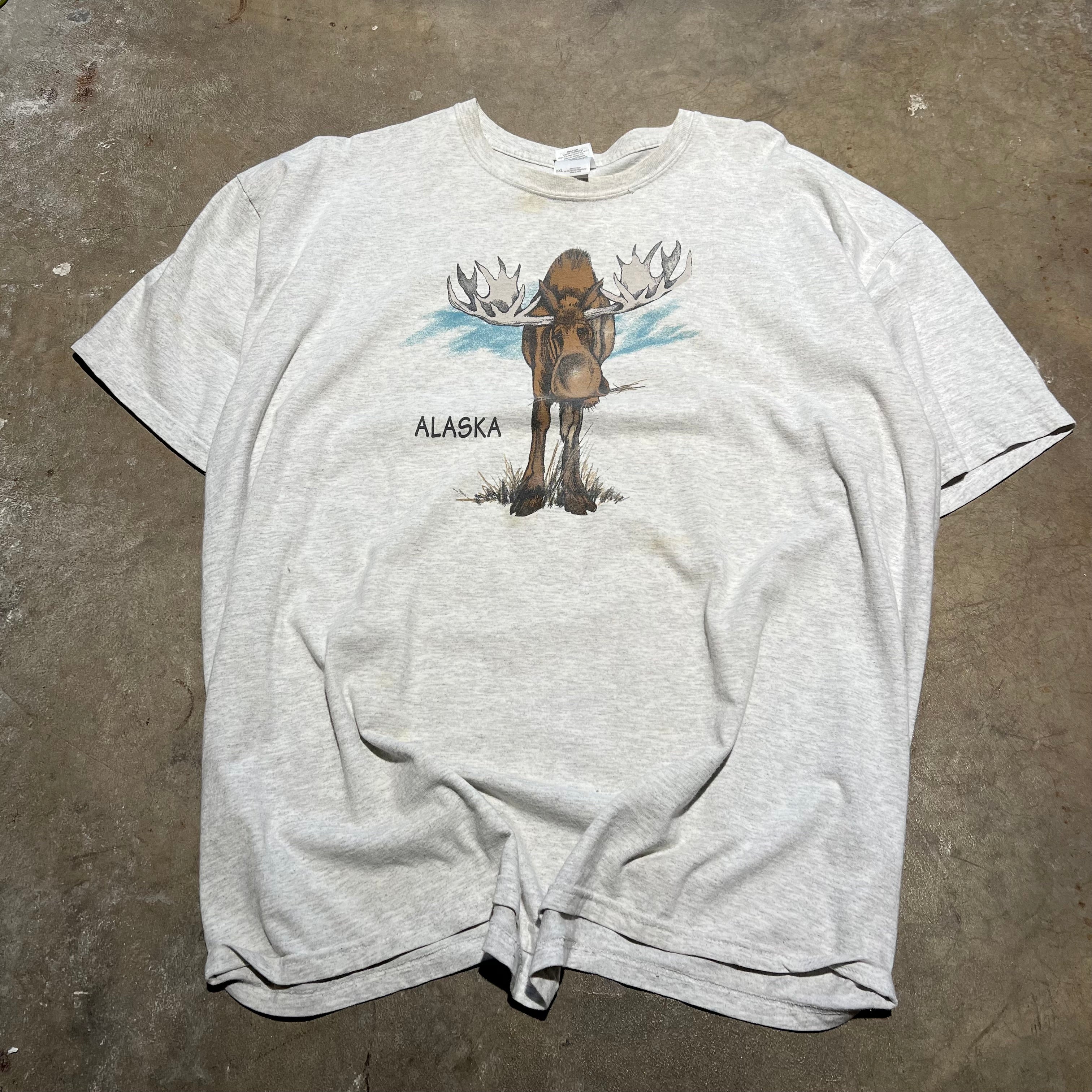 size xl - Vintage ' Alaska Moose ' tee