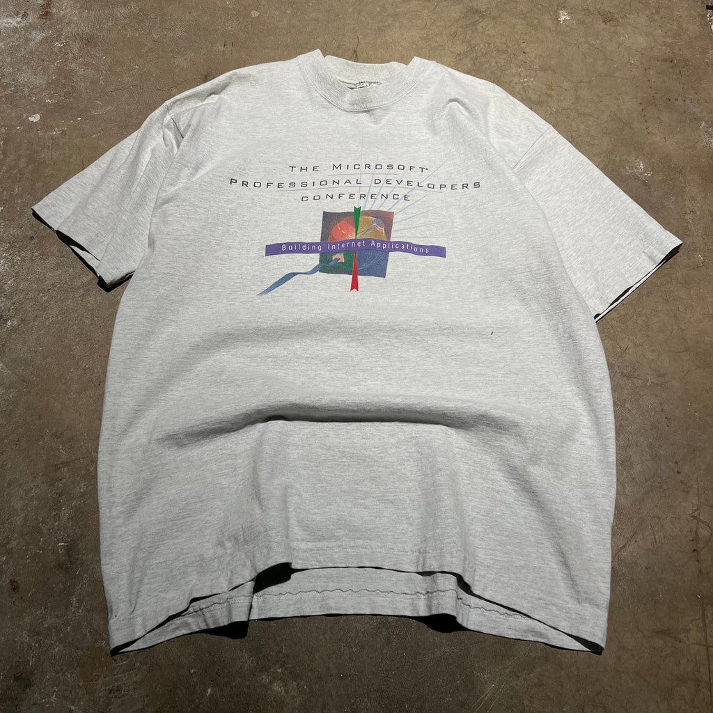 size xxl - vintage ' Microsoft Building Internet Applications ' tee
