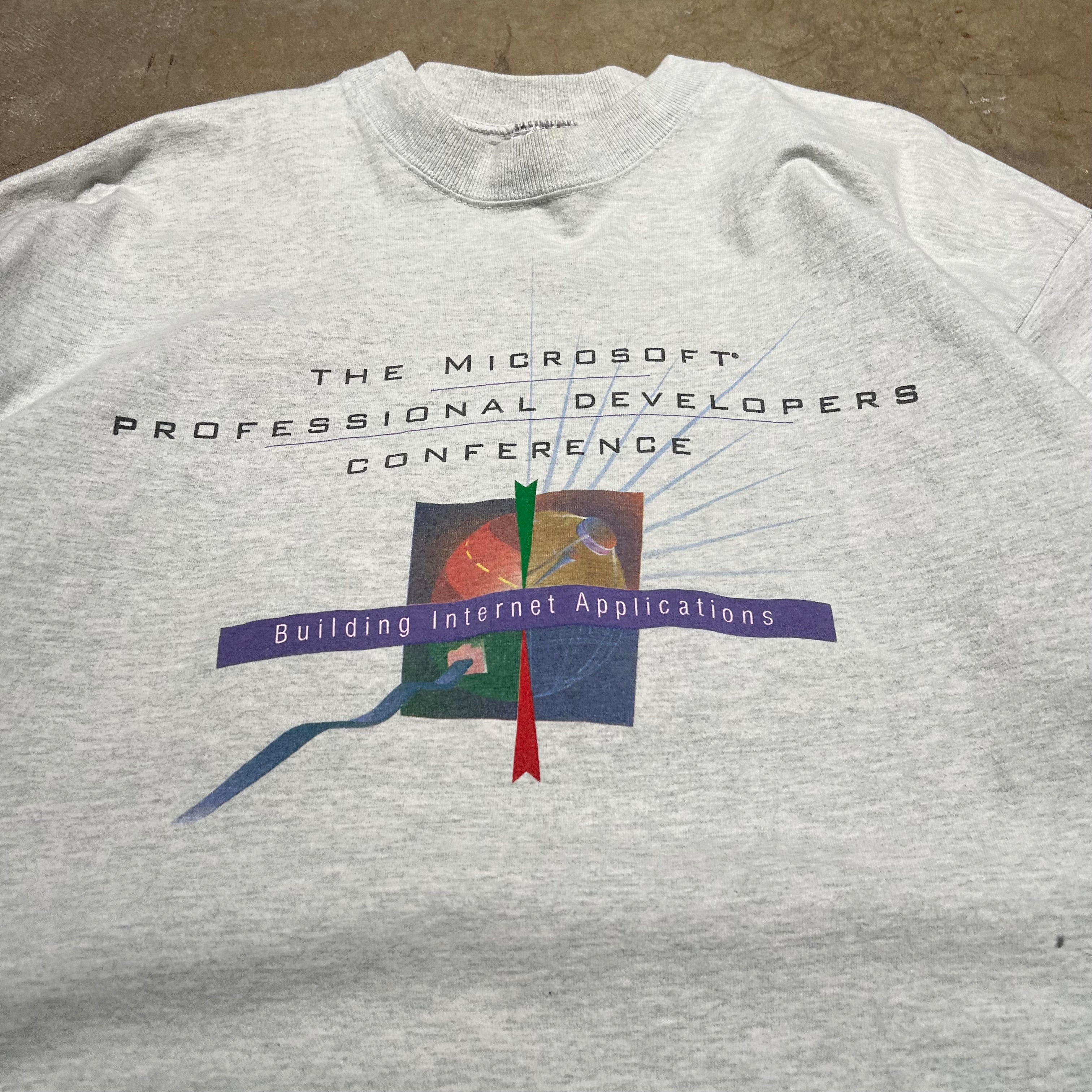 size xxl - vintage ' Microsoft Building Internet Applications ' tee