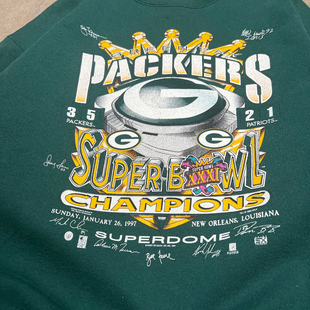 size large - Vintage ' 1997 Green Bay Packers Super Bowl Champions ' tee