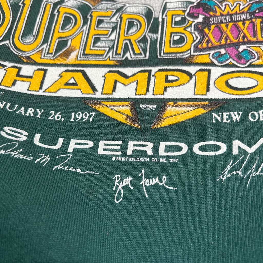 size large - Vintage ' 1997 Green Bay Packers Super Bowl Champions ' tee