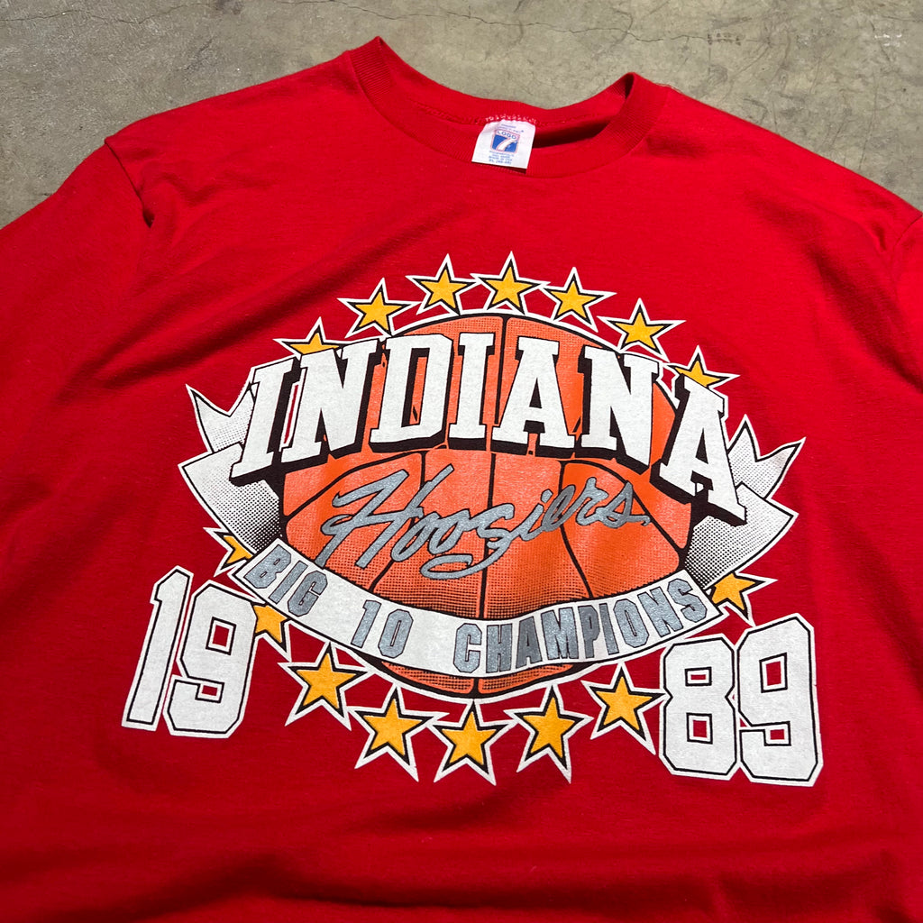 size xl - Vintage ' 1989 Indiana Big 10 Champions ' tee