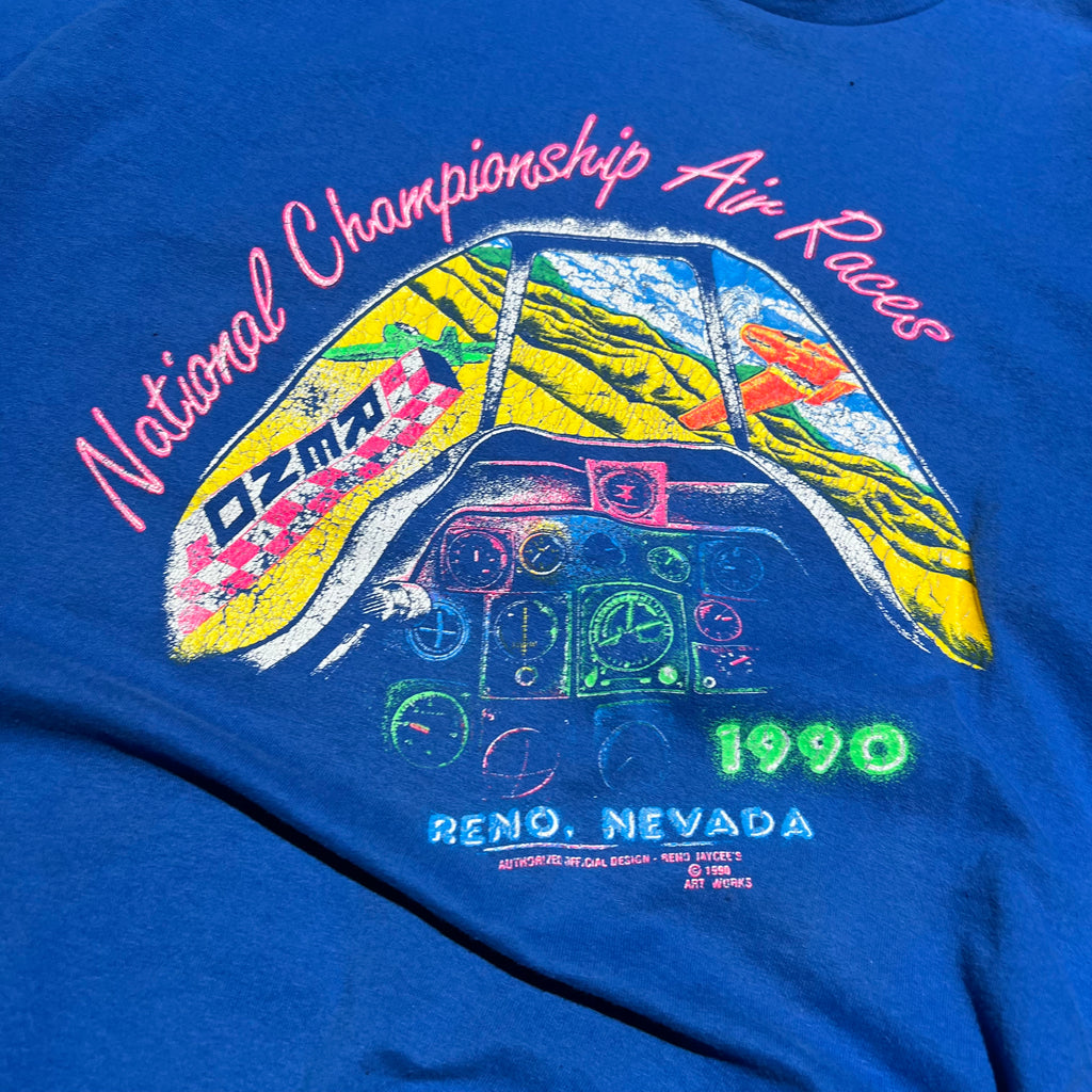 size large - Vintage ' 1990 National Championship Air Races ' tee