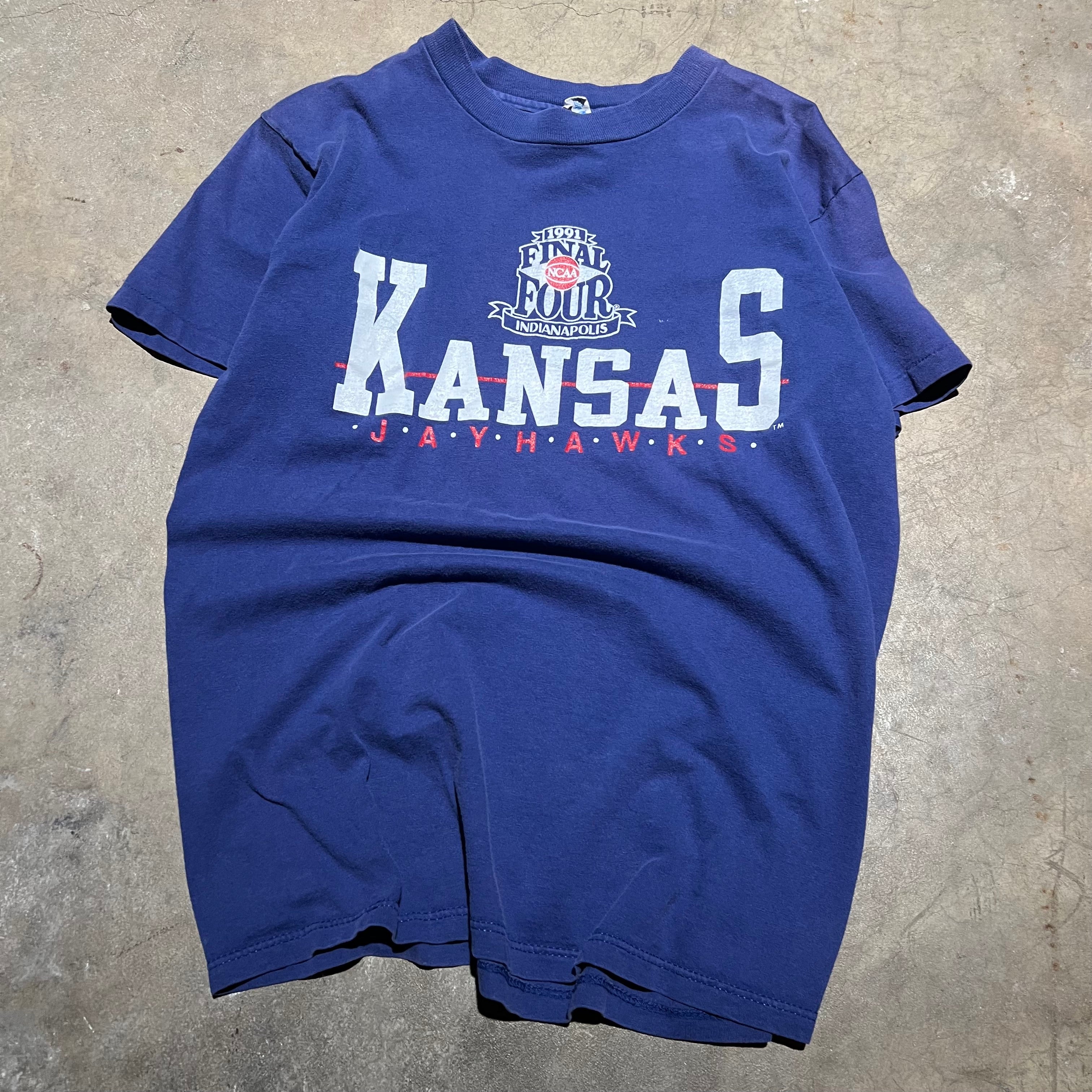 size medium - Vintage ' 1991 Kansas Indianapolis Final Four ' tee