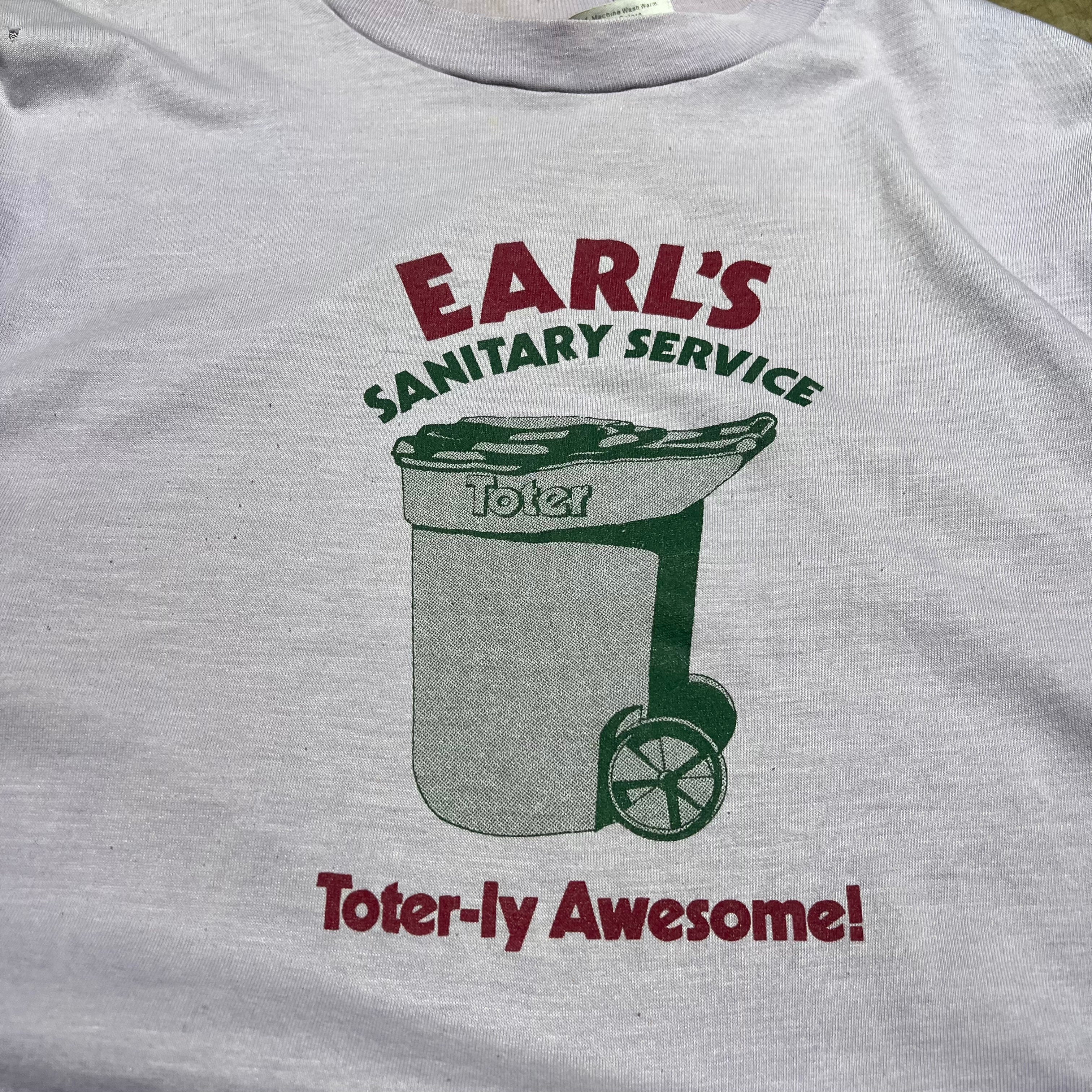 size large - Vintage ' 80's Earls Sanitary Service Toter ' tee
