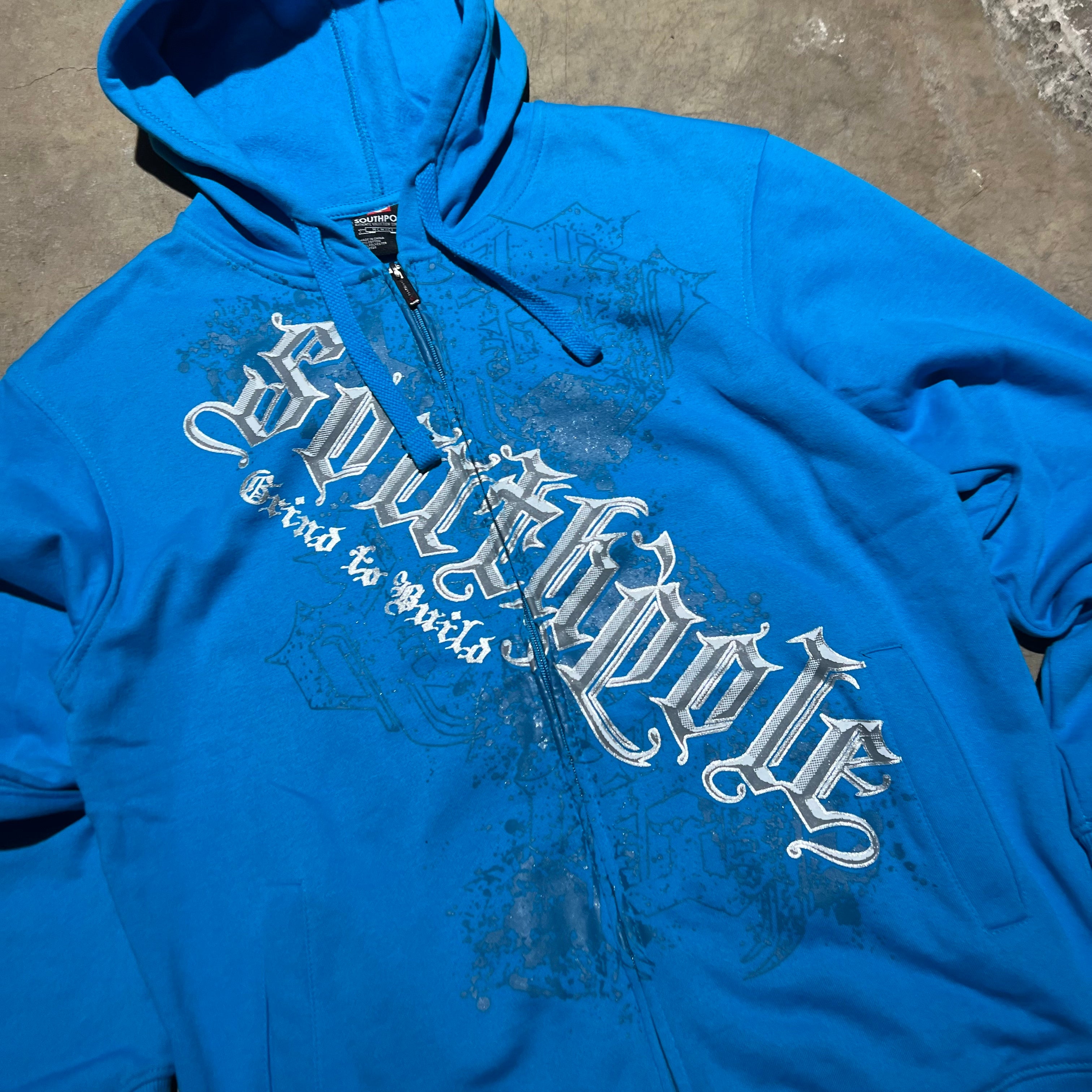 size xl - Vintage ' South Pole ' Zip Up Hoodie
