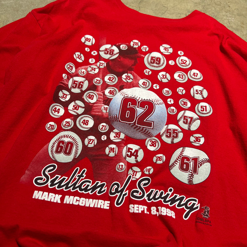 size xl - Vintage ' 1998 Sultan of Swing Mark Mcgwire ' tee