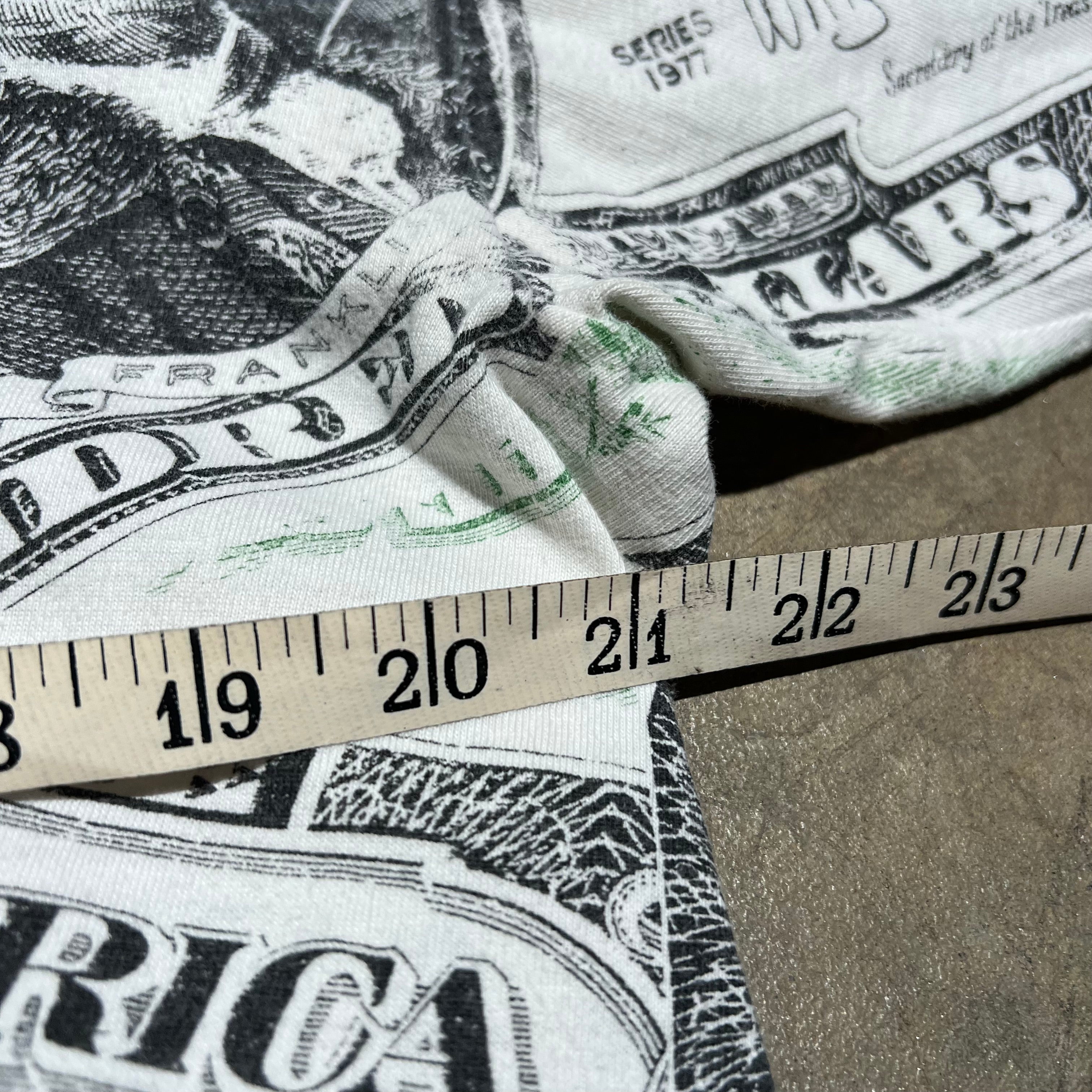 size large - Vintage ' 100 dollar Bill ' tee