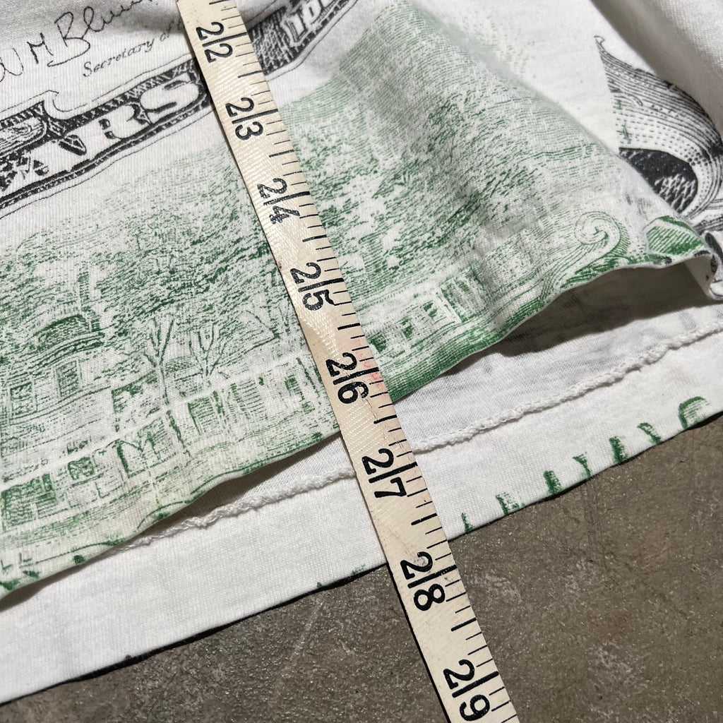 size large - Vintage ' 100 dollar Bill ' tee