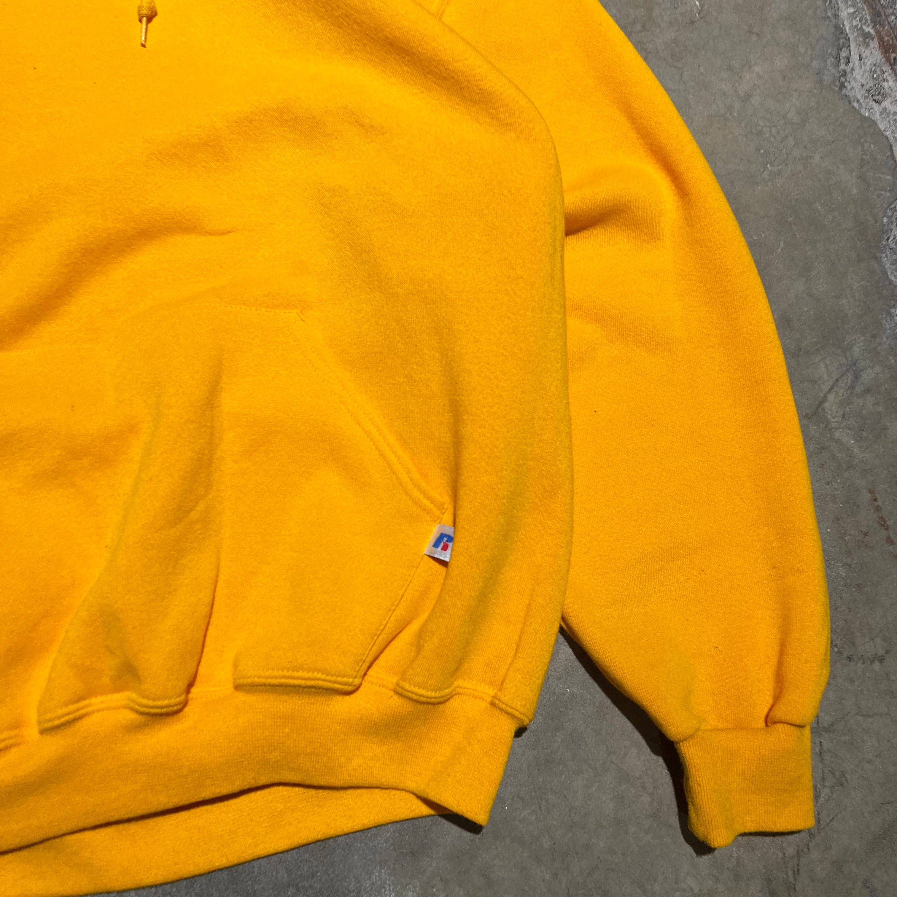 size xl - Vintage ' Russel Yellow Blank ' Hoodie