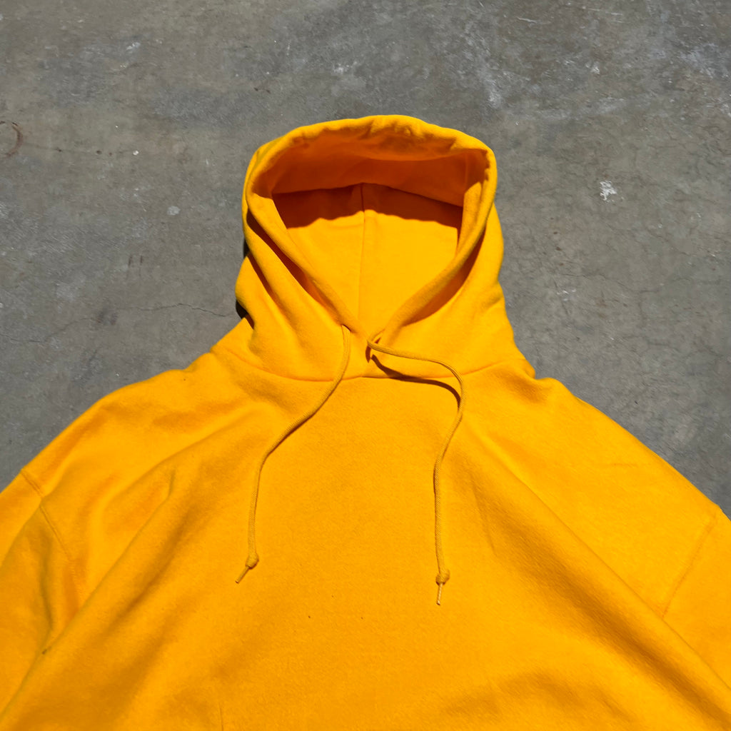 size xl - Vintage ' Russel Yellow Blank ' Hoodie