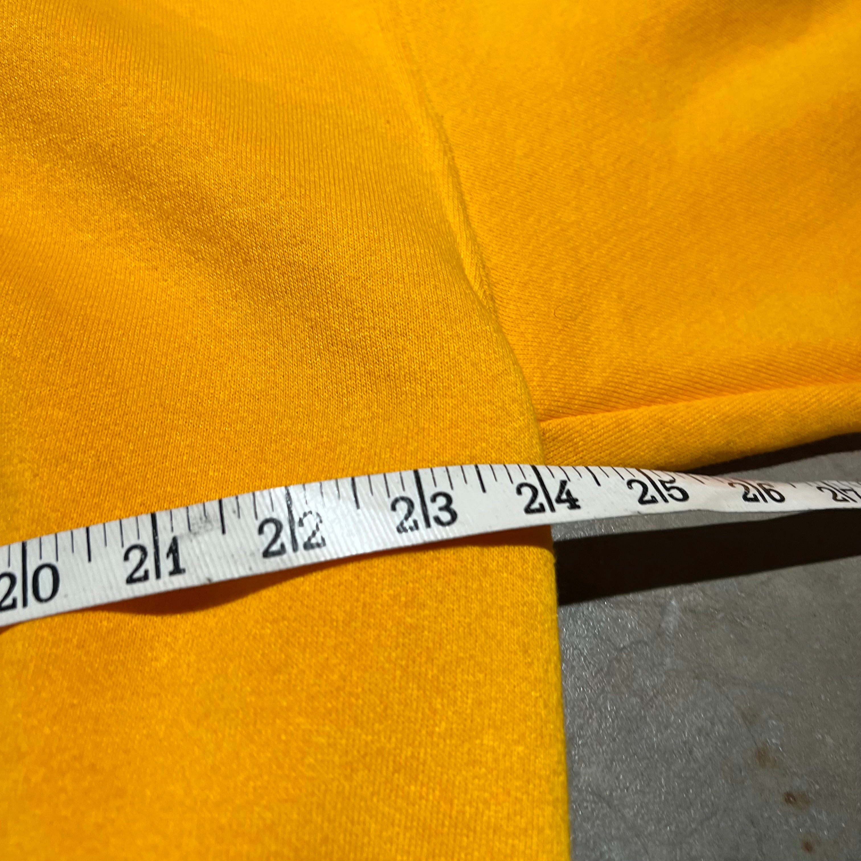 size xl - Vintage ' Russel Yellow Blank ' Hoodie