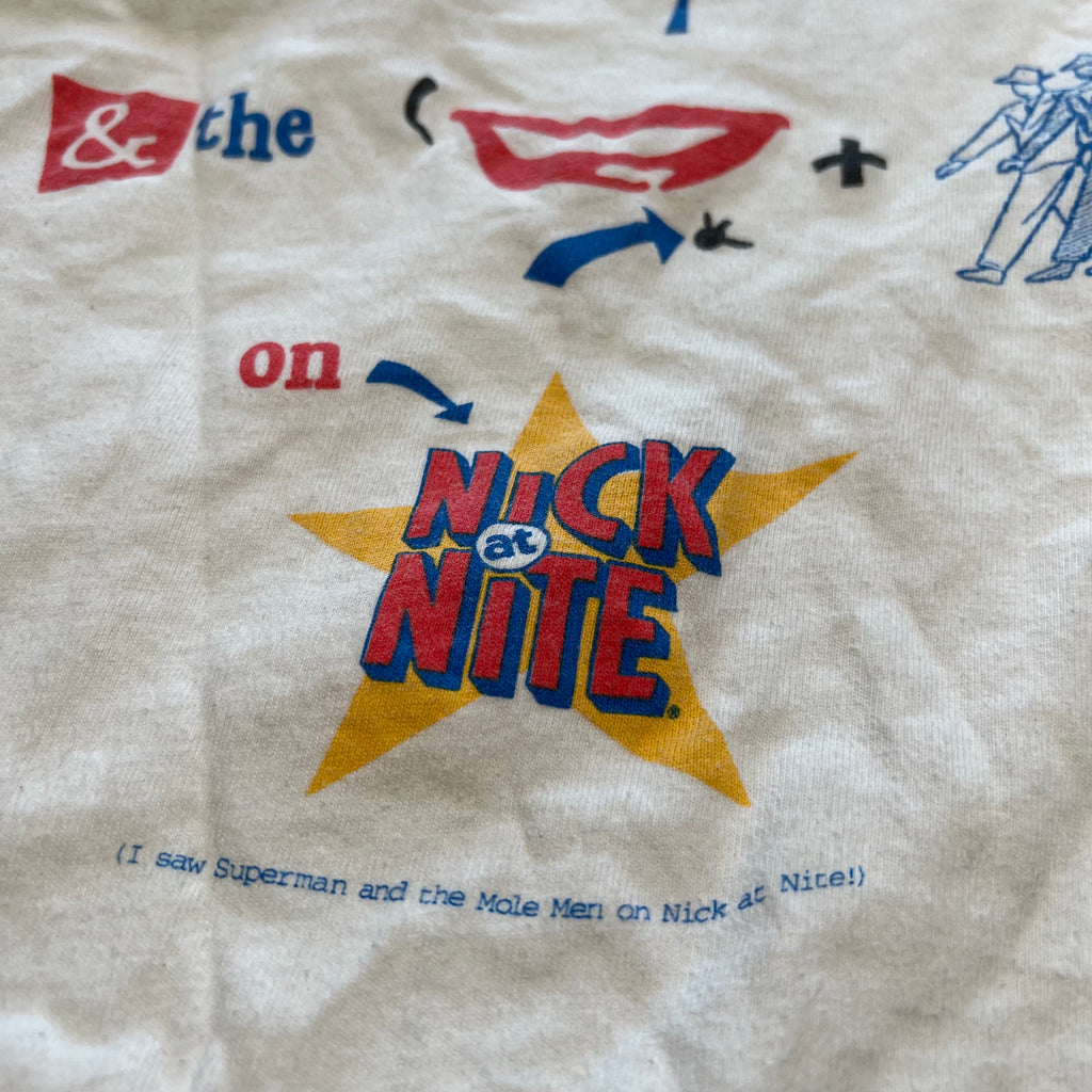 size large - Vintage ' 1991 Nick at Nite ' i saw superman and the mole men " ' tee