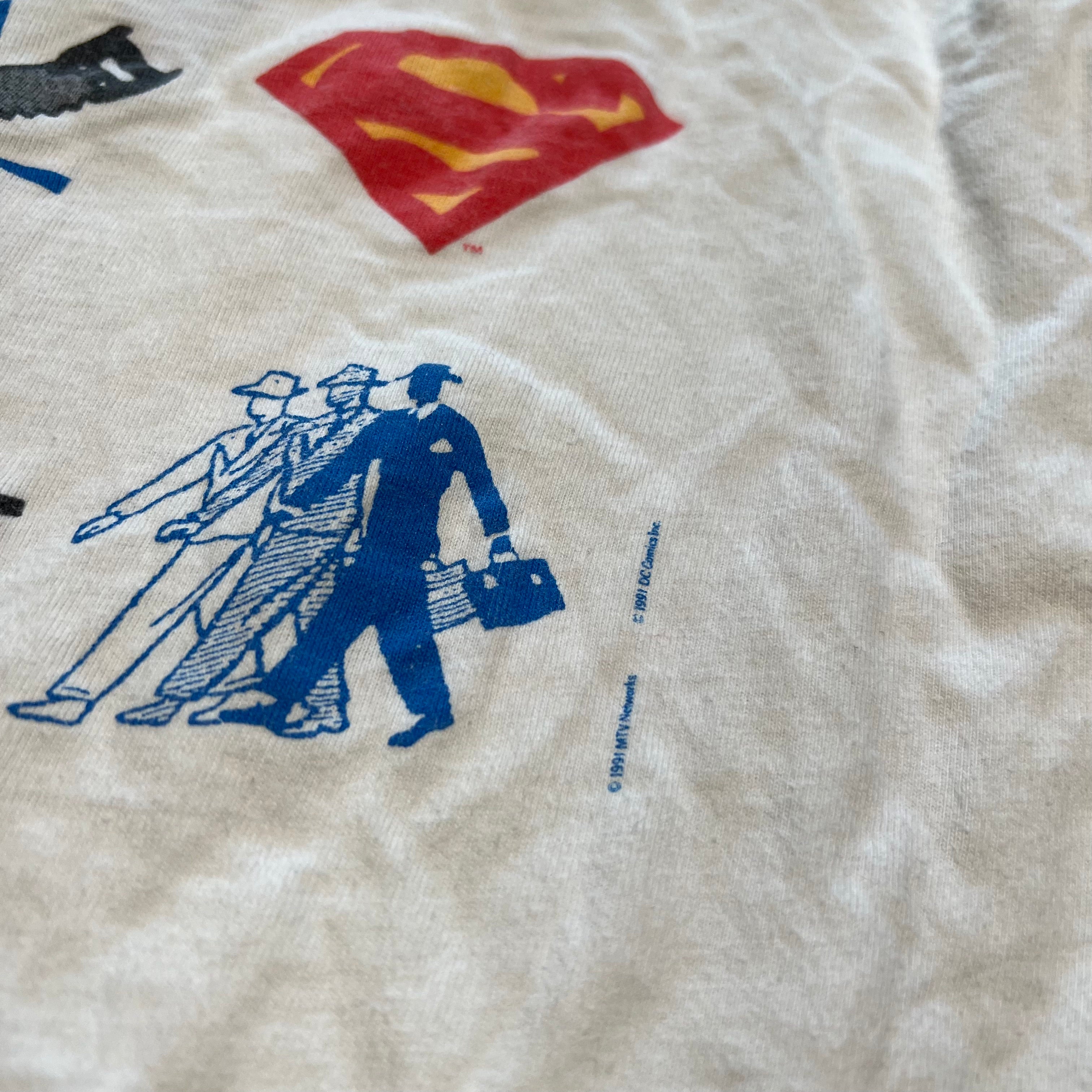 size large - Vintage ' 1991 Nick at Nite ' i saw superman and the mole men " ' tee