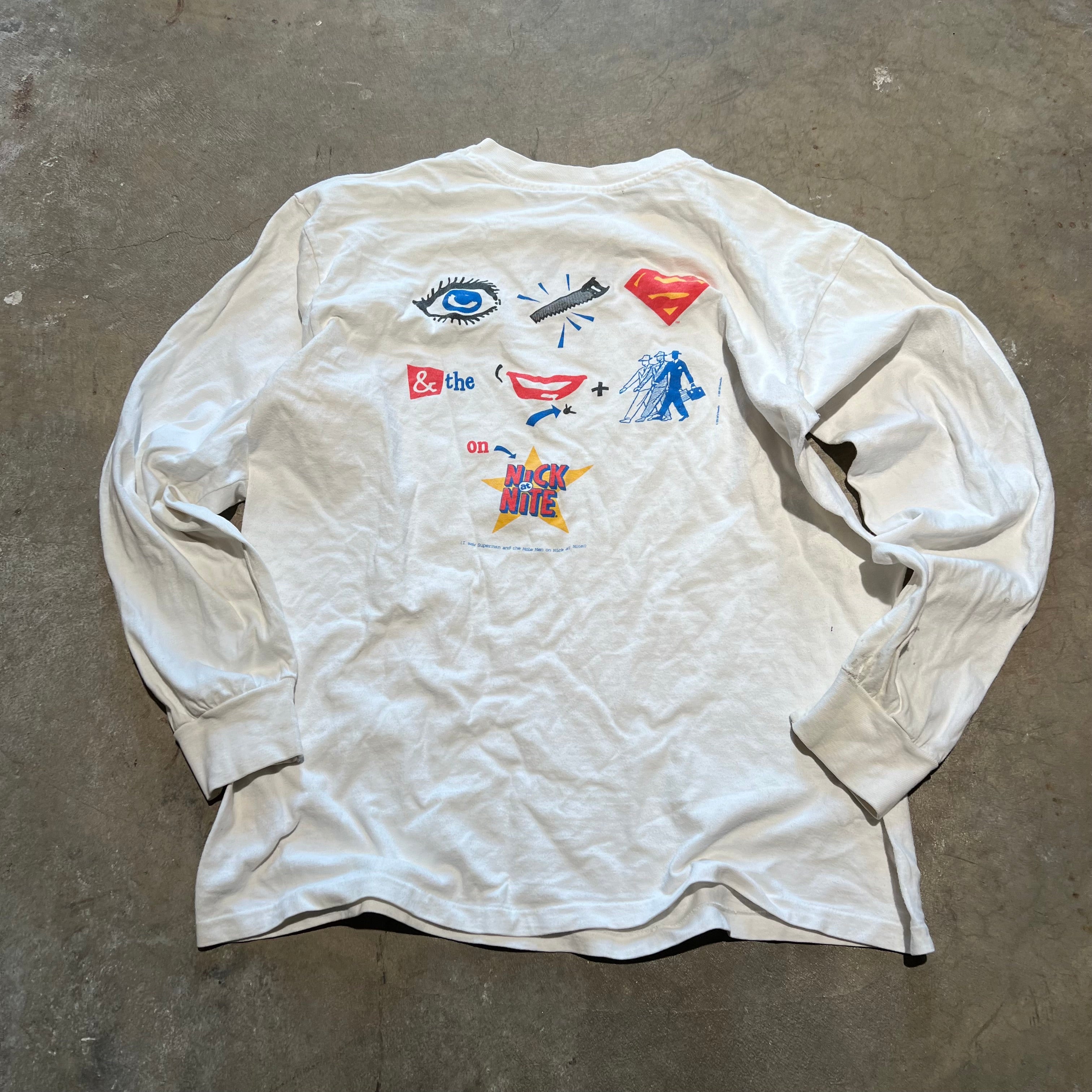 size large - Vintage ' 1991 Nick at Nite ' i saw superman and the mole men " ' tee