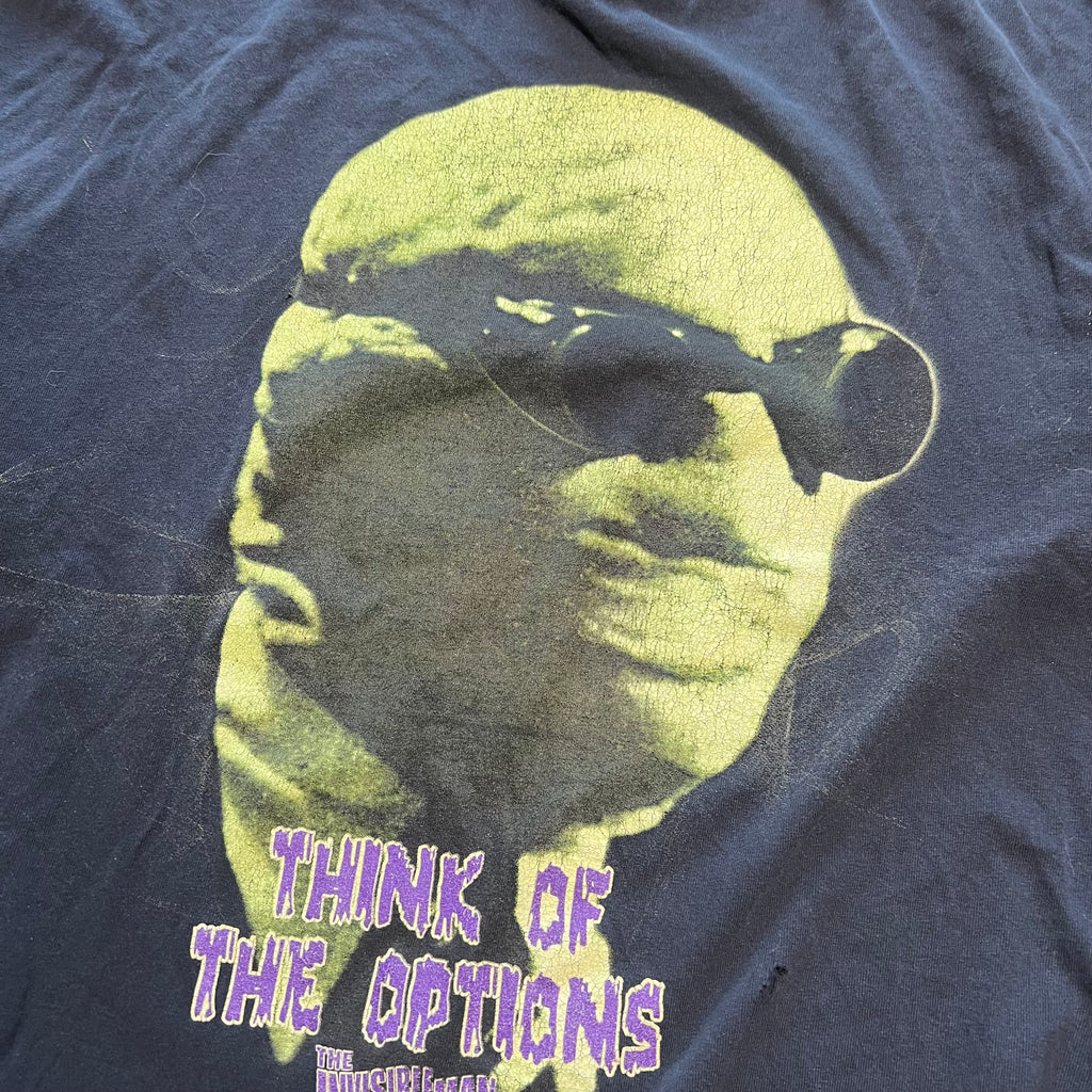 size xxl - Vintage ' The Invisible Man Think of the Options ' tee