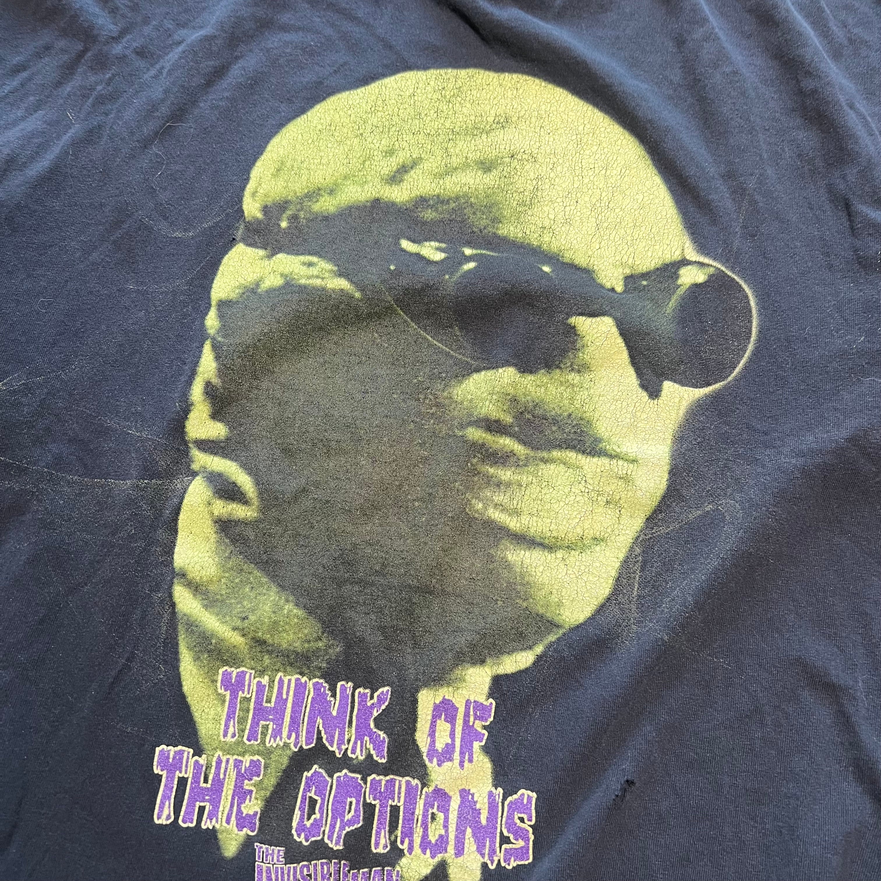 size xxl - Vintage ' The Invisible Man Think of the Options ' tee