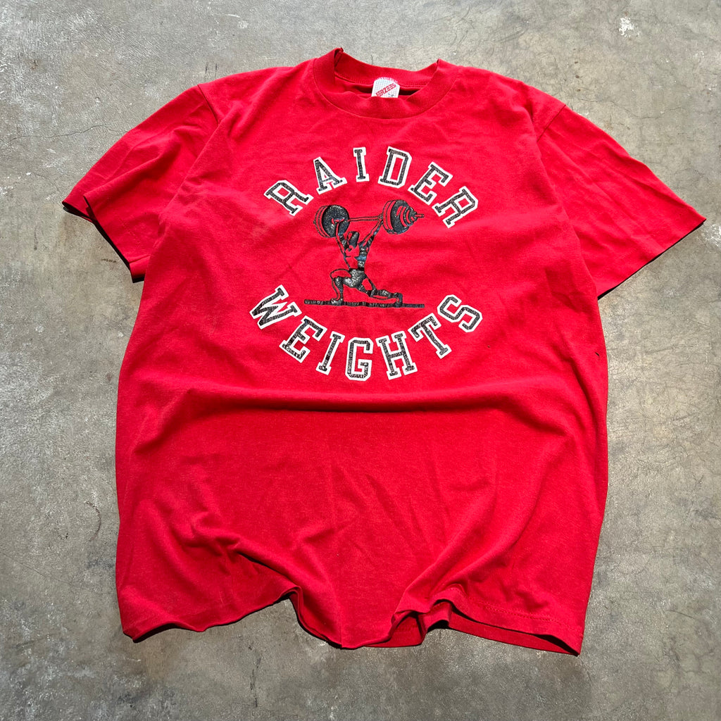 size medium - Vintage ' 80's Raiders Weights ' tee
