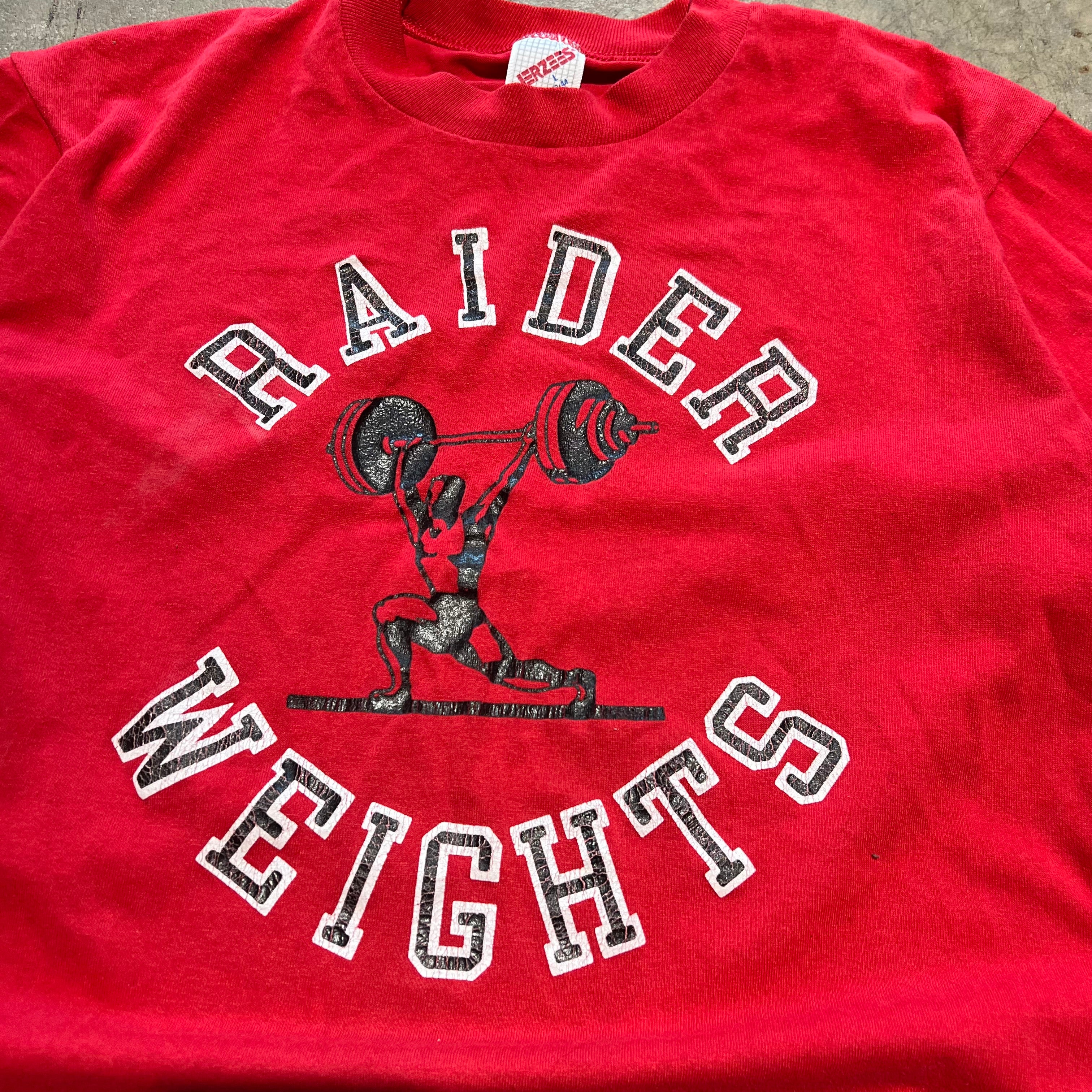 size medium - Vintage ' 80's Raiders Weights ' tee