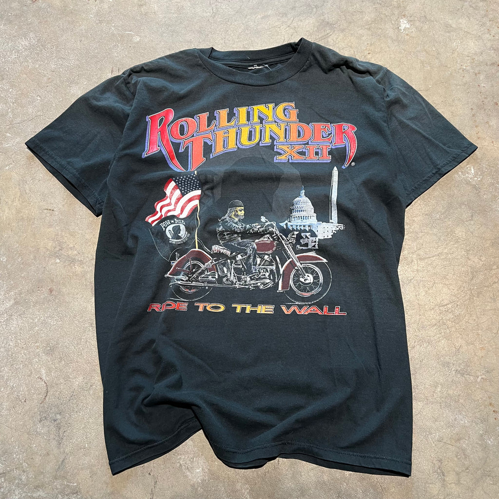 size large - Vintage ' Rolling thunder ride to the wall ' tee