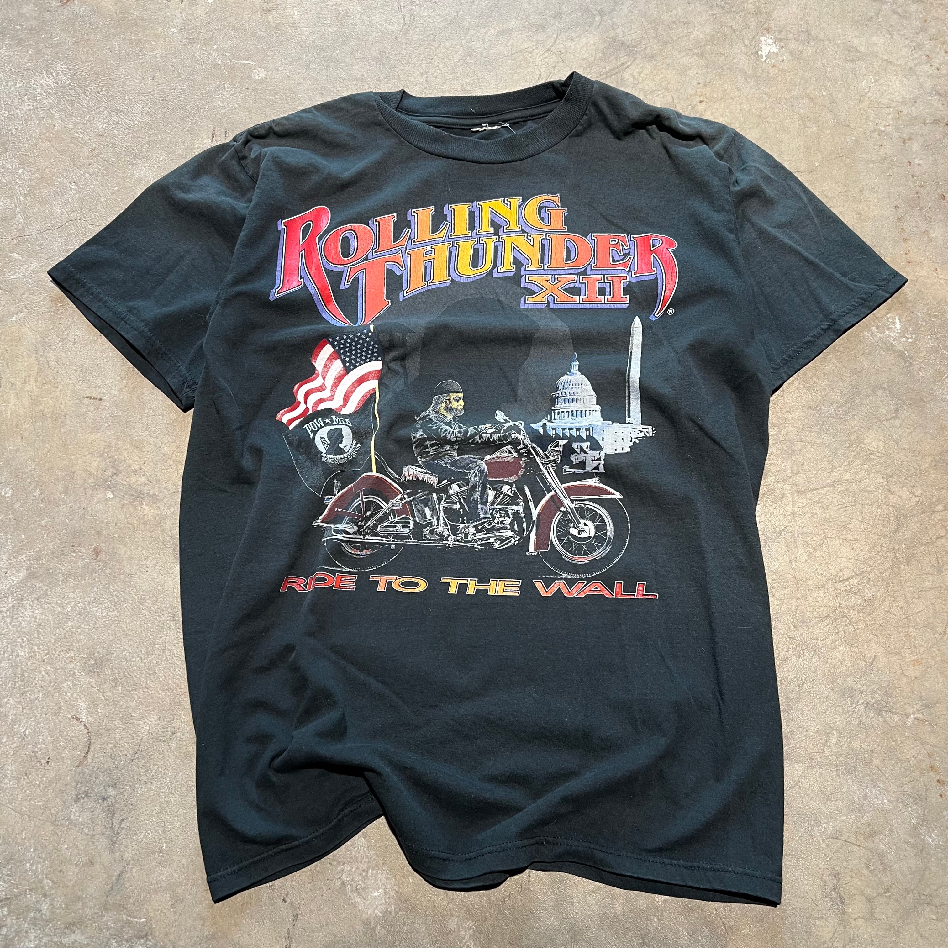 size large - Vintage ' Rolling thunder ride to the wall ' tee