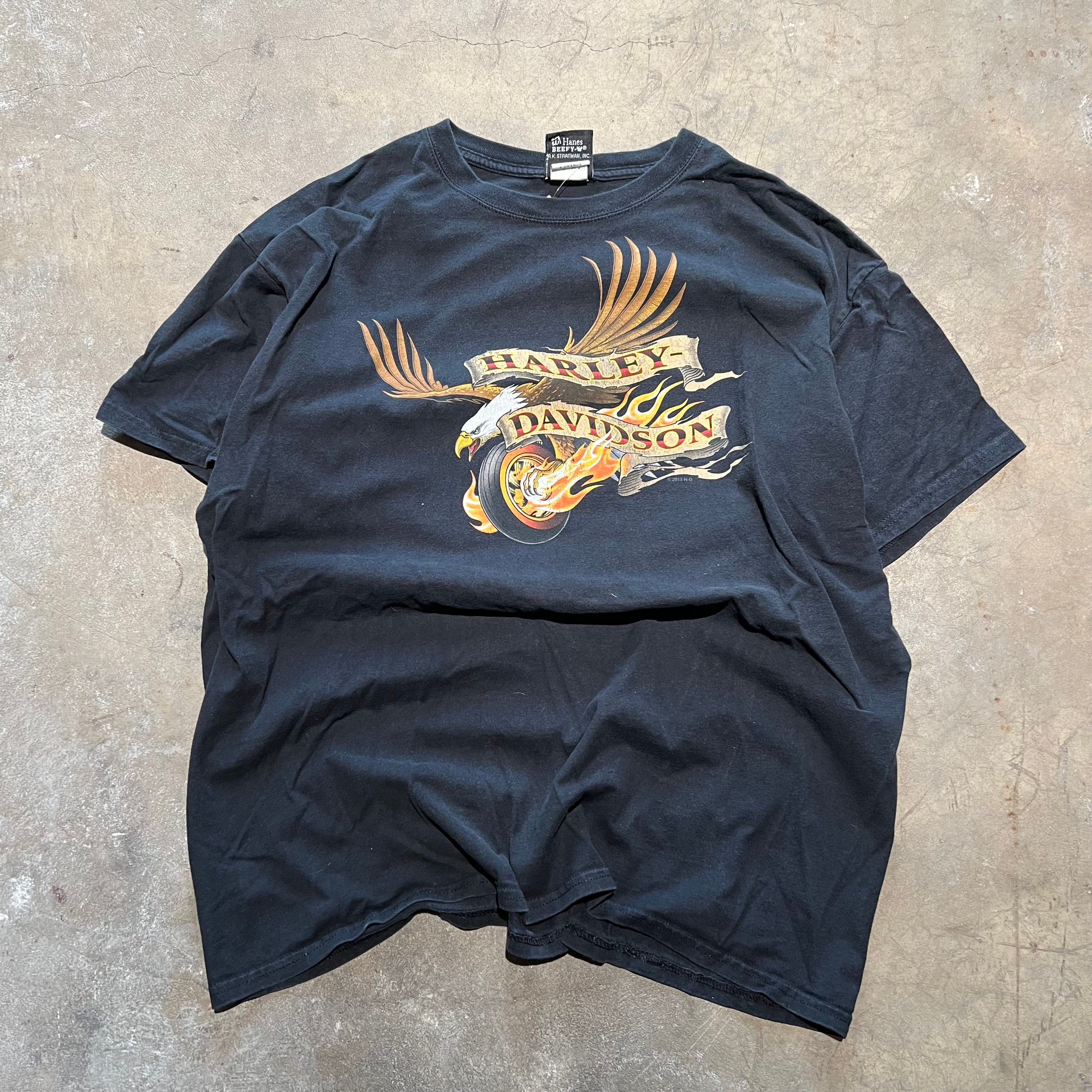 size xl - Vintage ' Eagle Flame Harley davidson ' tee