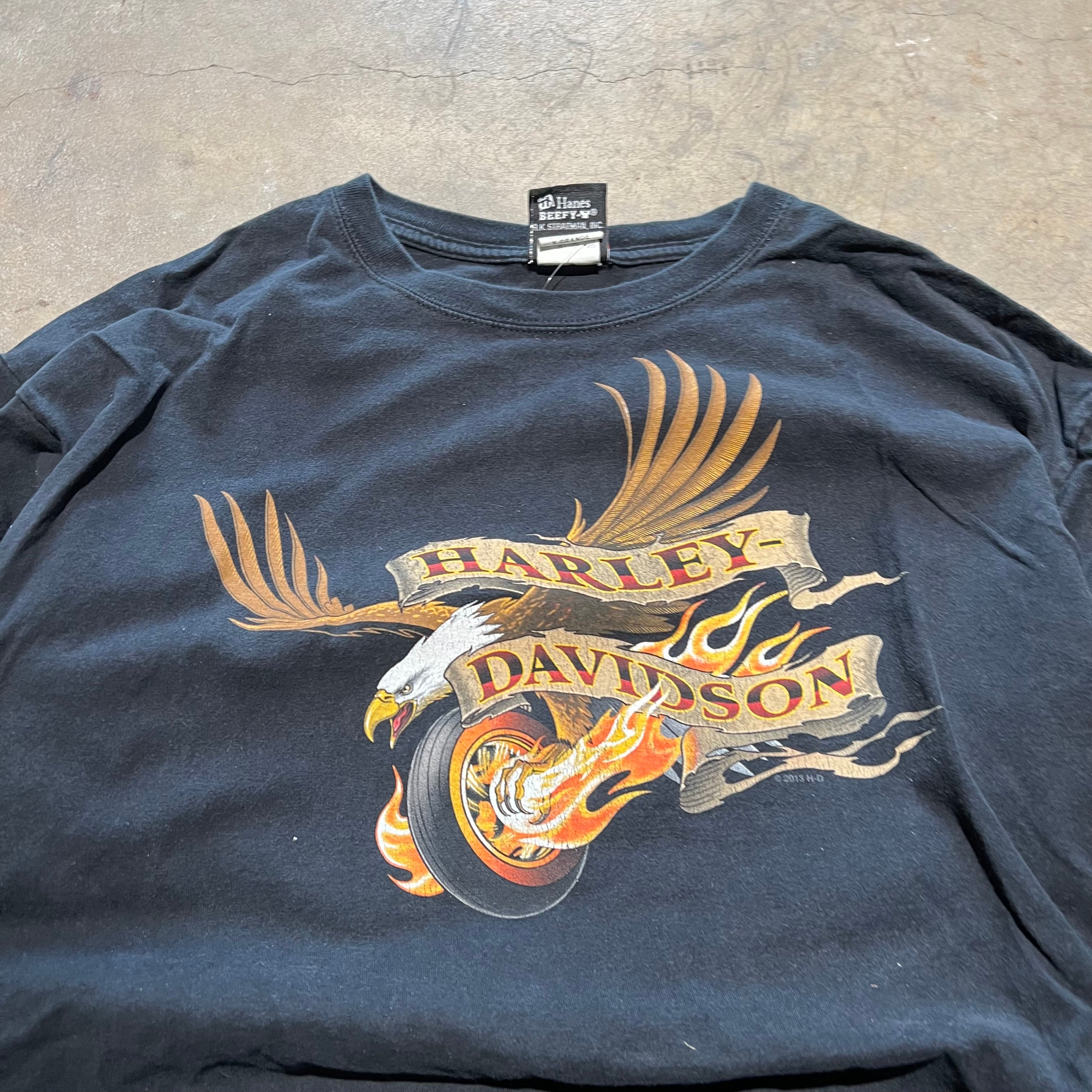 size xl - Vintage ' Eagle Flame Harley davidson ' tee