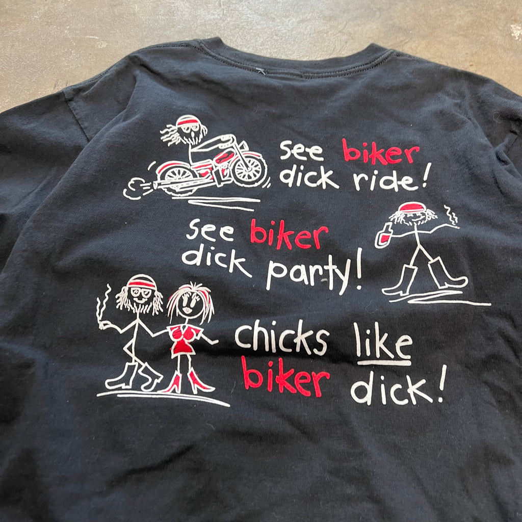size large - Vintage ' Biker Dick ' tee