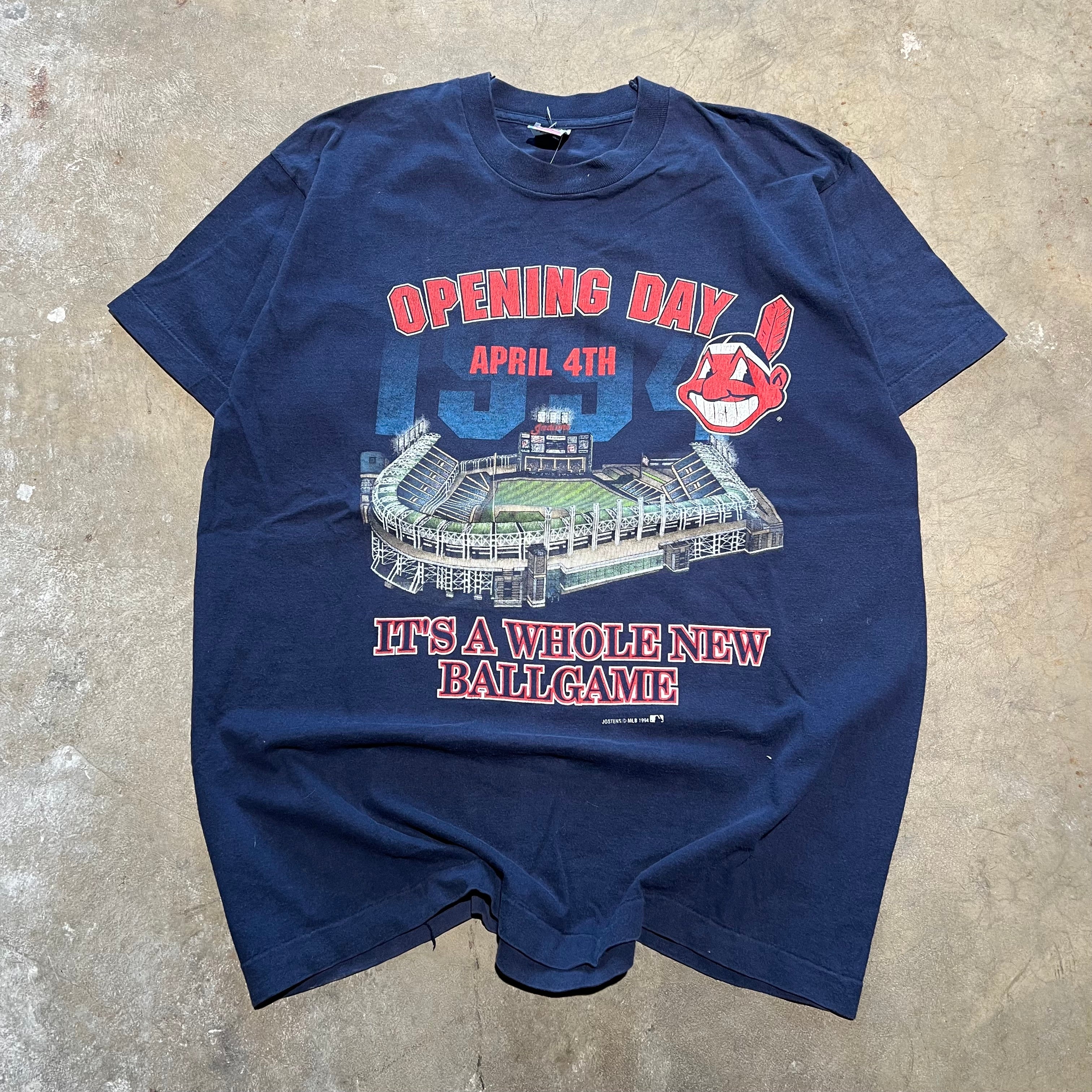 size xl - Vintage ' 1994 Opening day Cleveland Indians ' tee