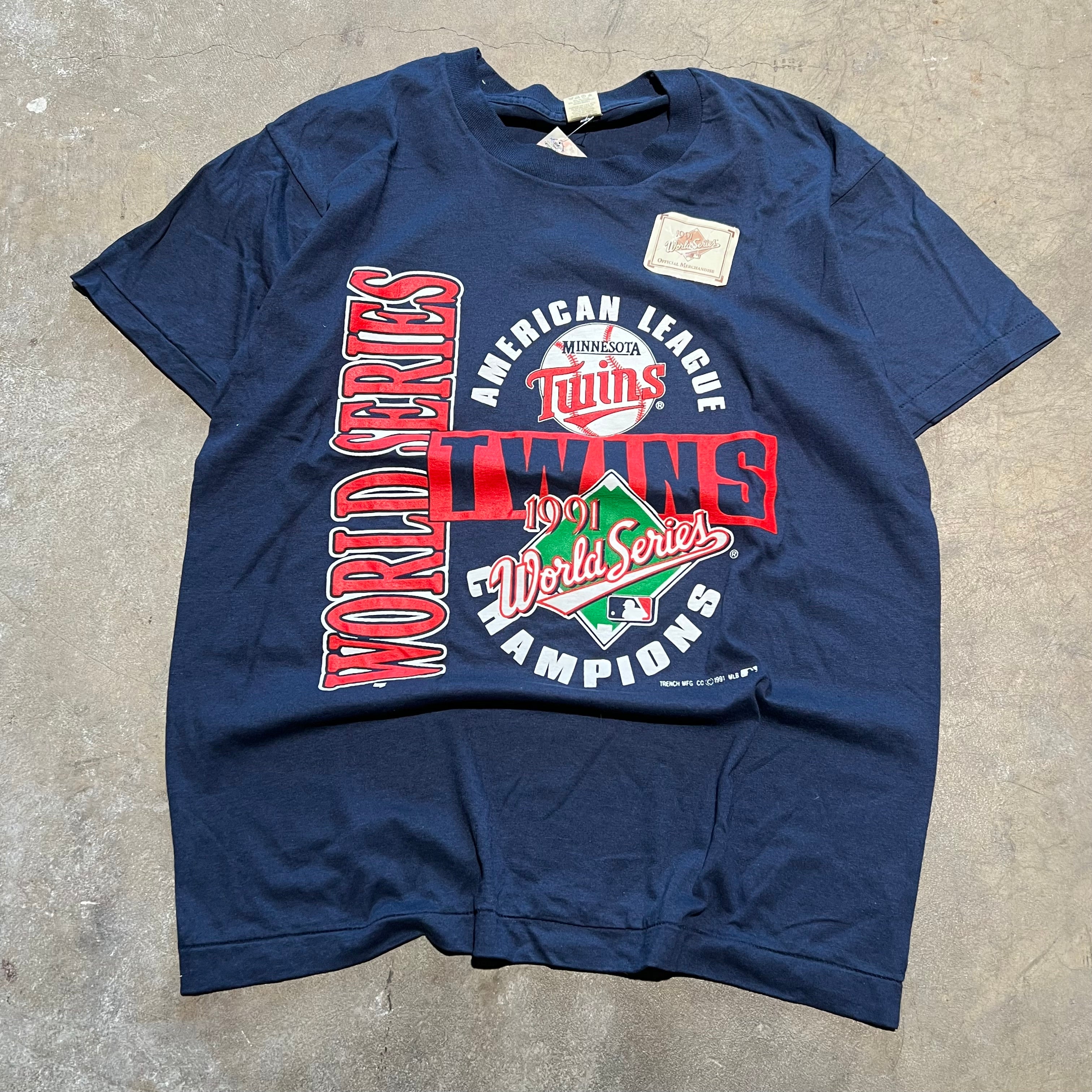 size large - Vintage ' 1991 Minnesota Twins World series ' tee