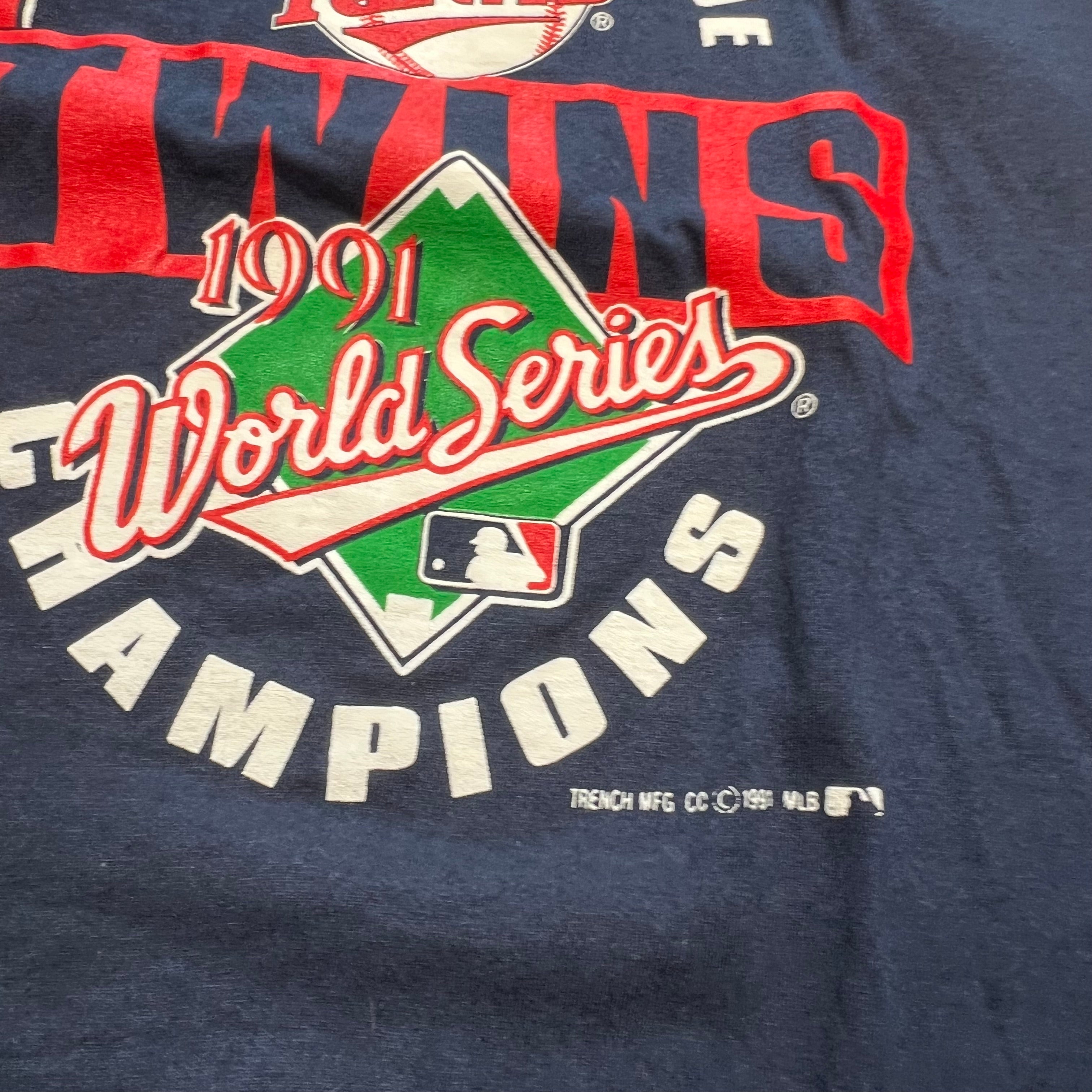 size large - Vintage ' 1991 Minnesota Twins World series ' tee