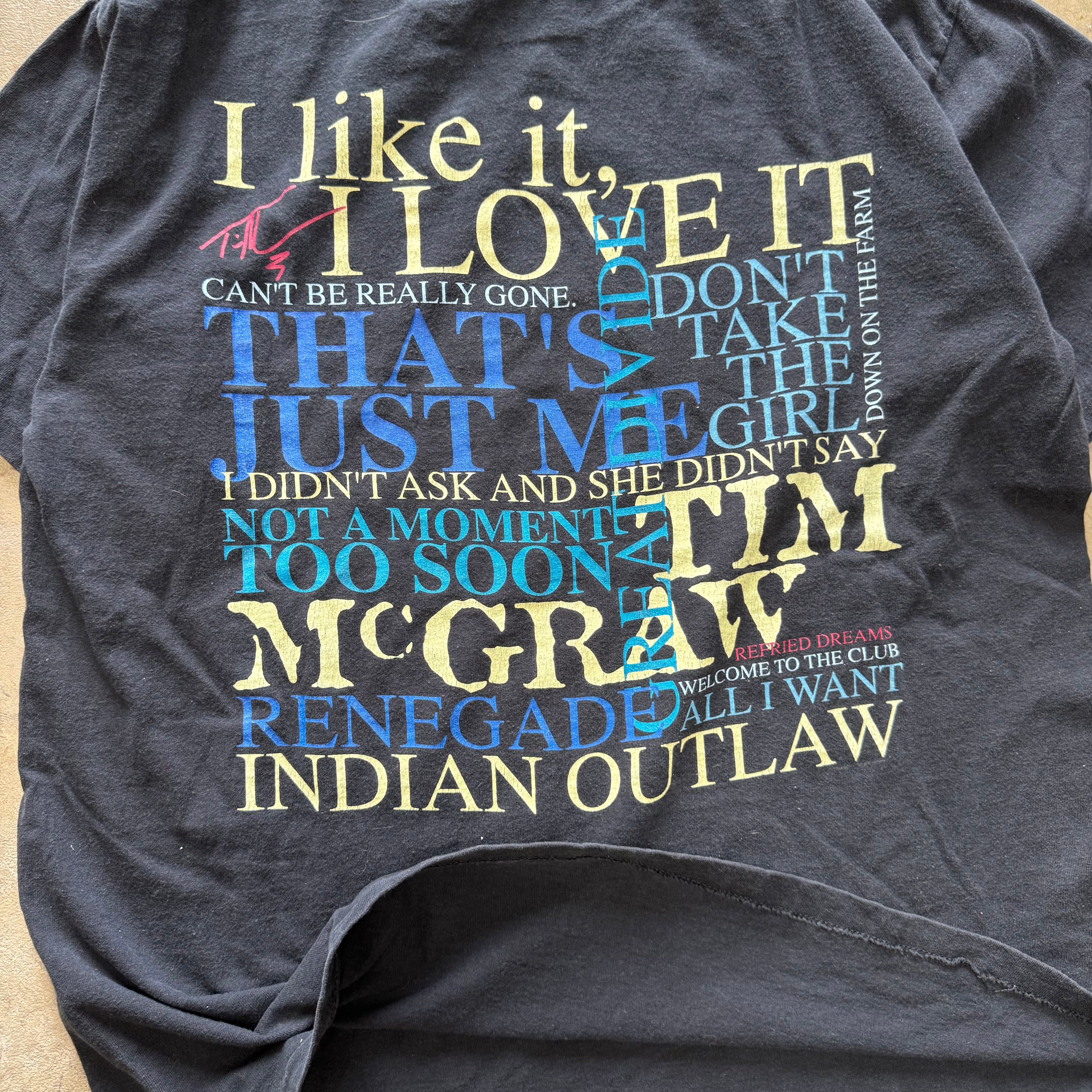 size xl - vintage ' tim mcgraw country band ' tee