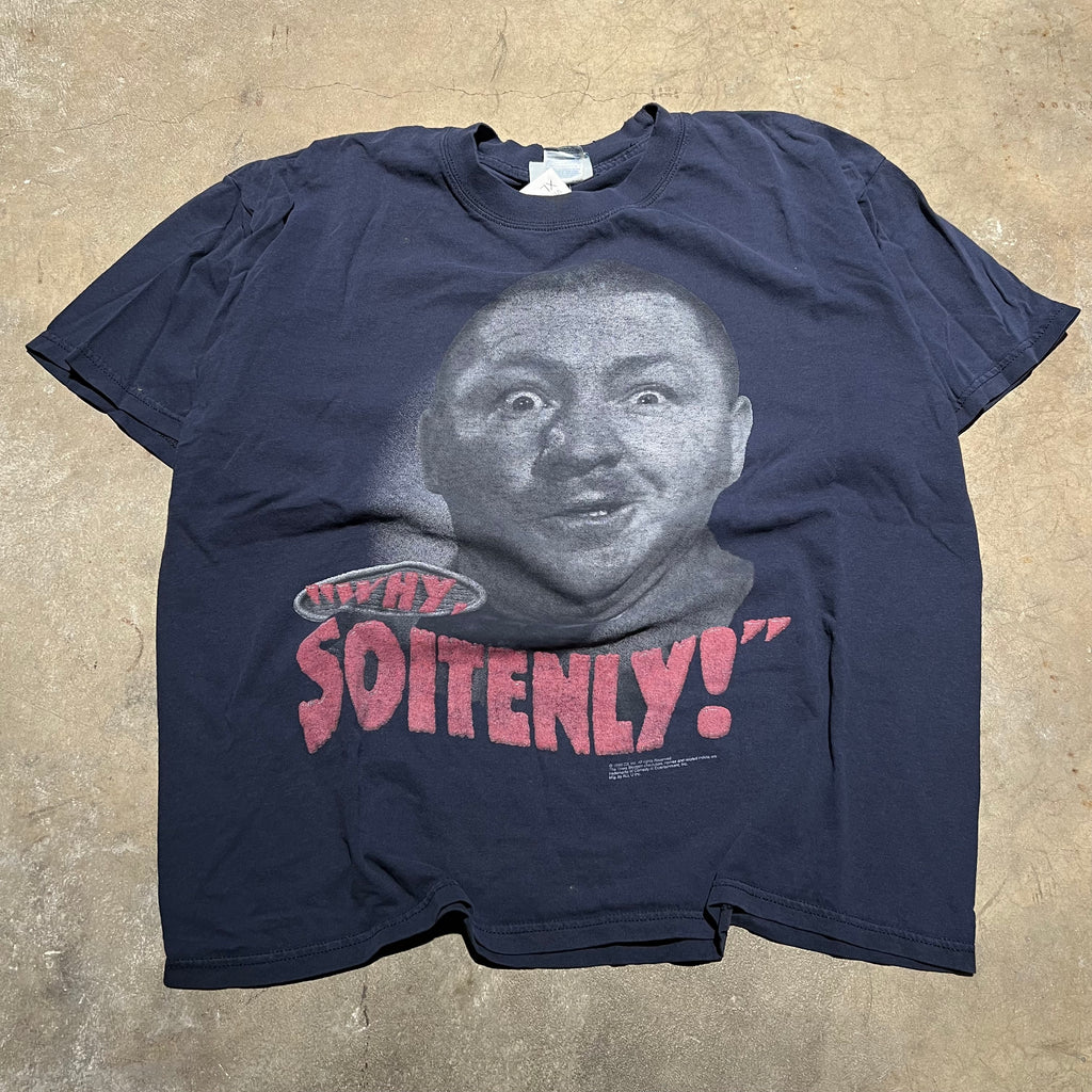 size xl - Vintage  ' 1998 Three stooges why soitenly! ' tee