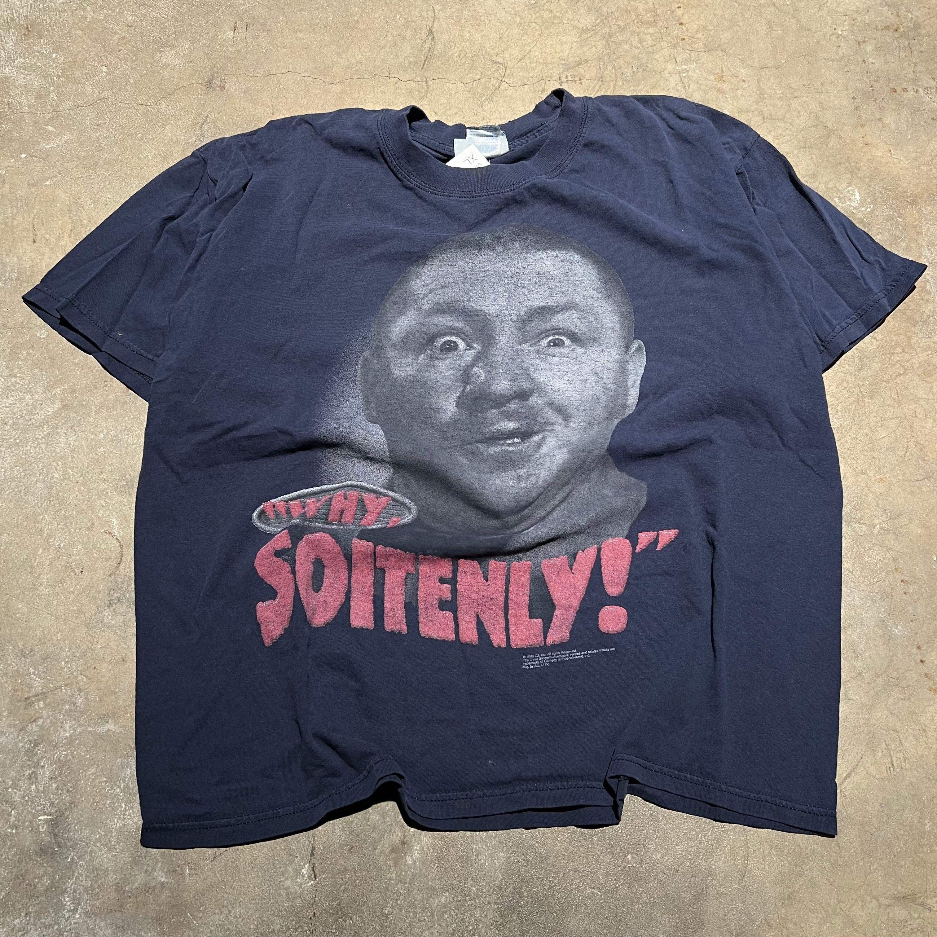 size xl - Vintage  ' 1998 Three stooges why soitenly! ' tee