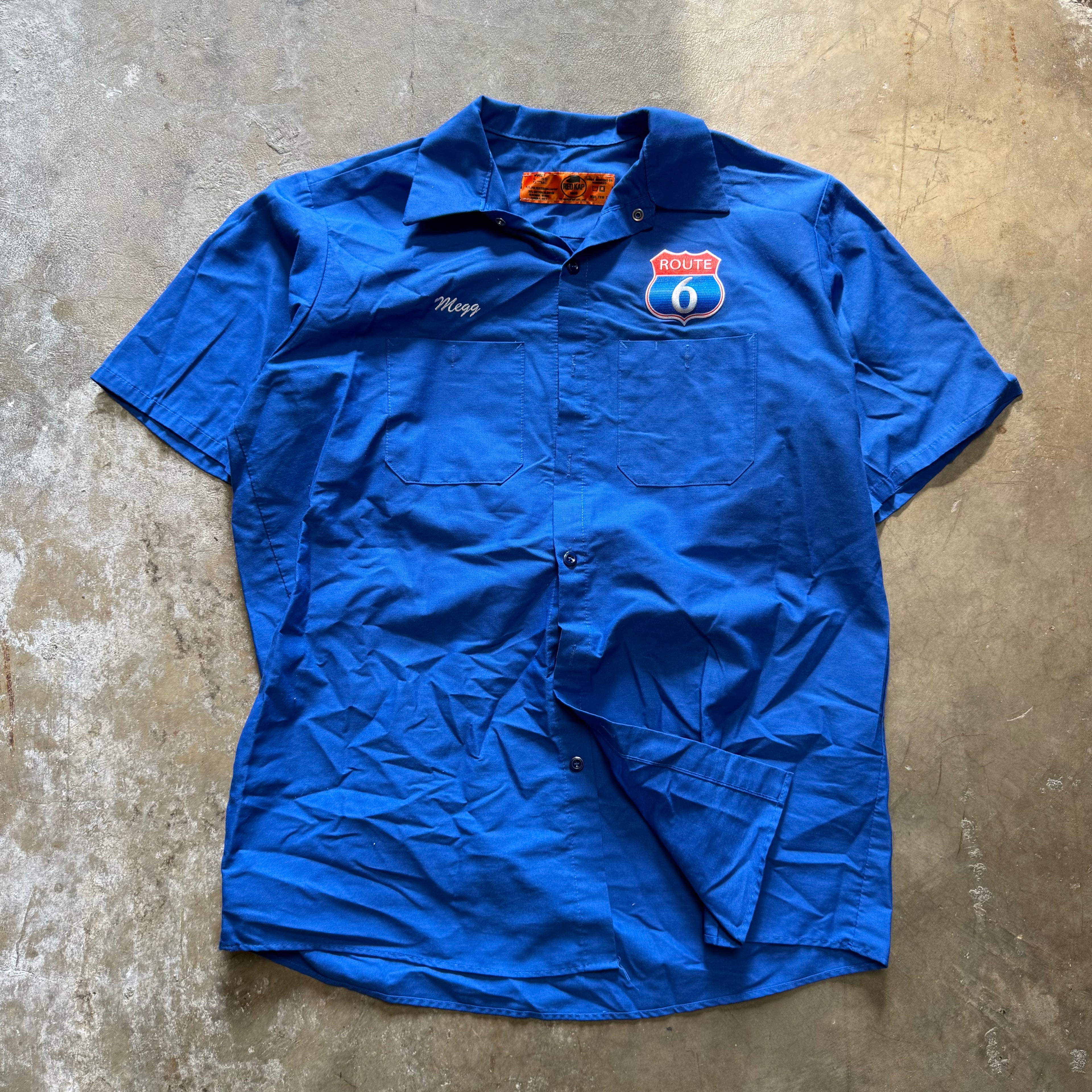 Size Large - Vintage ' Route 6 Red Kap Work ' Button Up