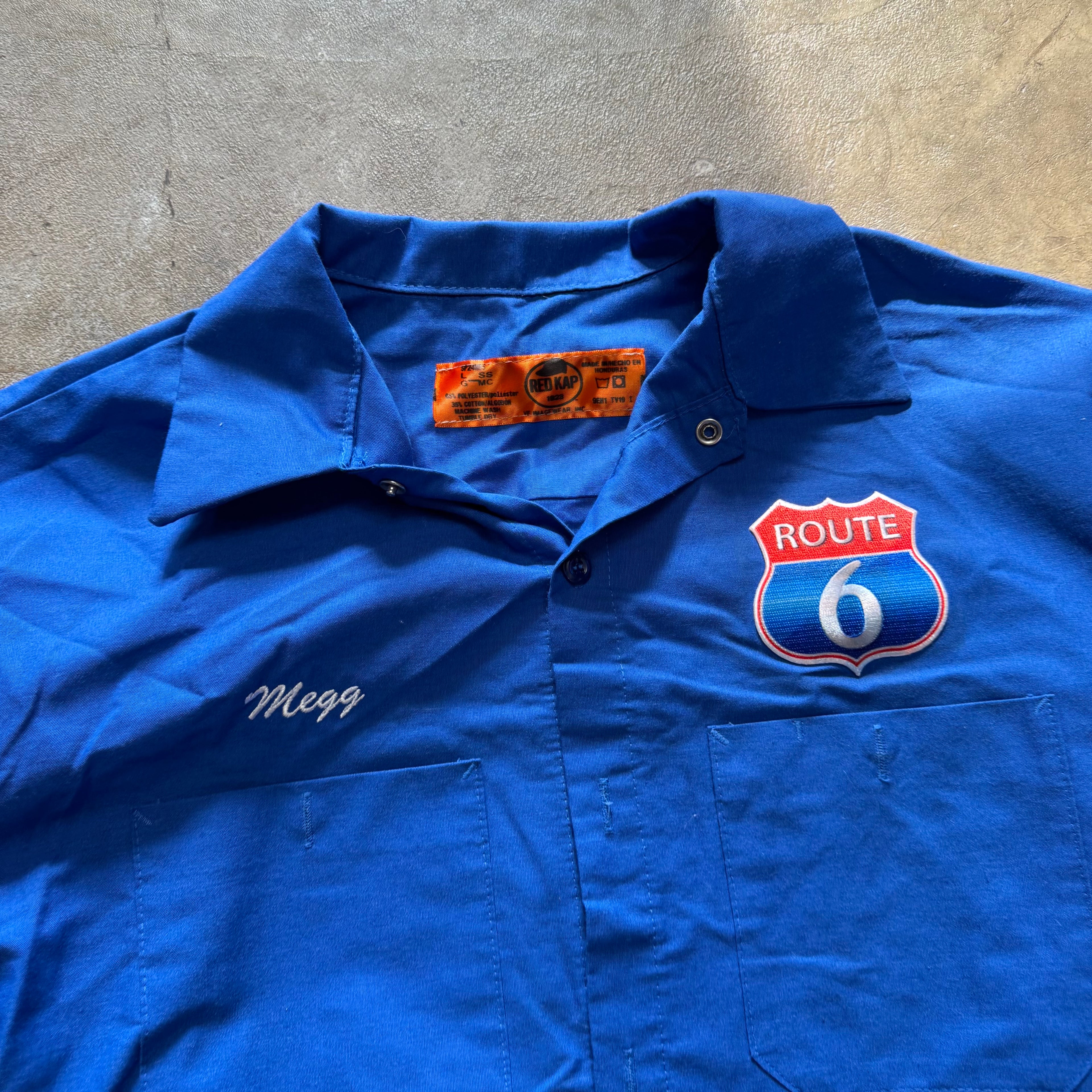 Size Large - Vintage ' Route 6 Red Kap Work ' Button Up