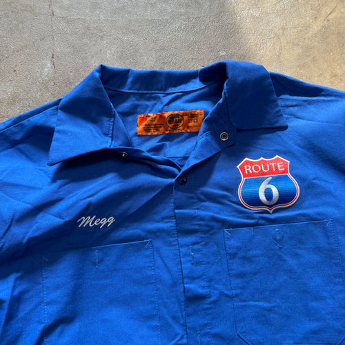 Size Large - Vintage ' Route 6 Red Kap Work ' Button Up