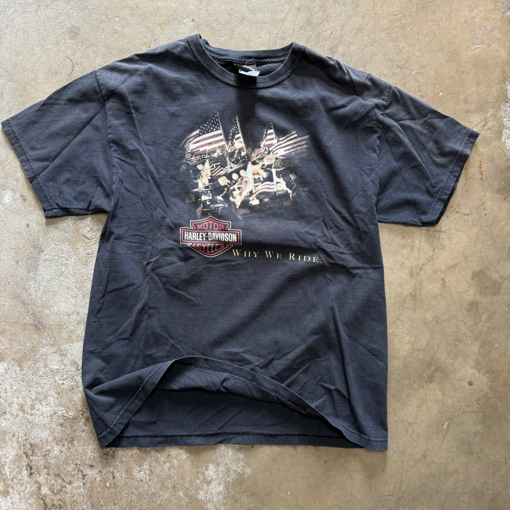 size large - Vintage ' Harley Davidson Why we Ride MT.Baker ' tee