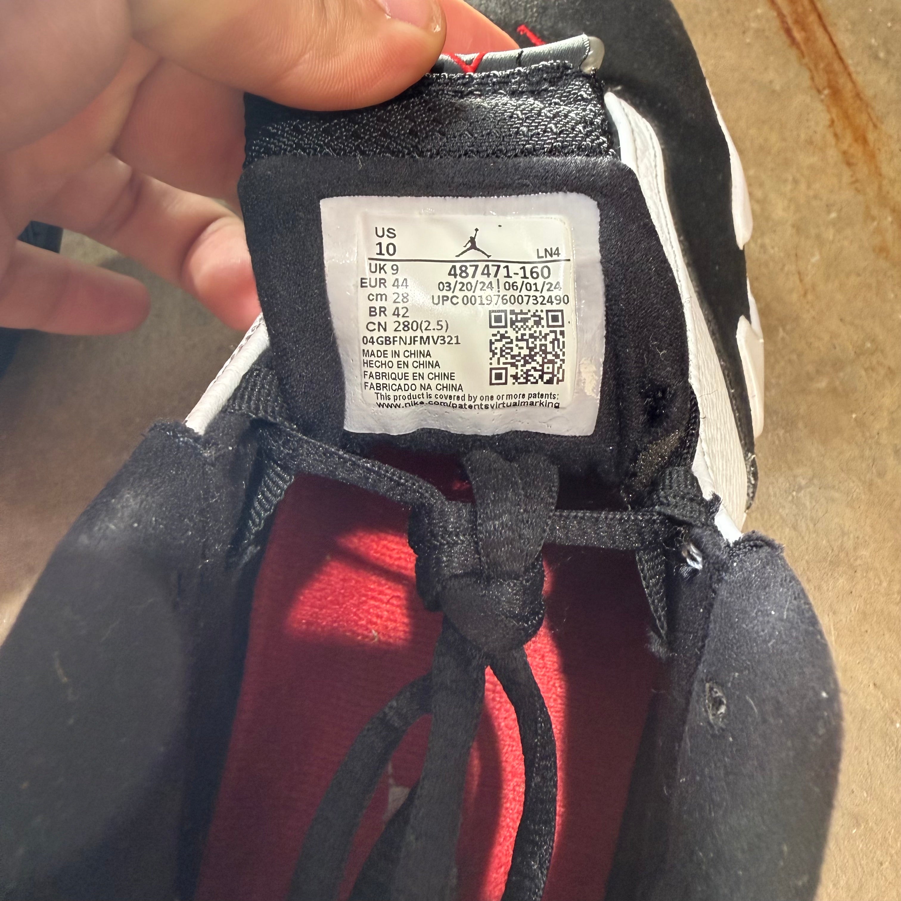 size 10 - Jordan 14 Retro ' Black Toe 2024 '