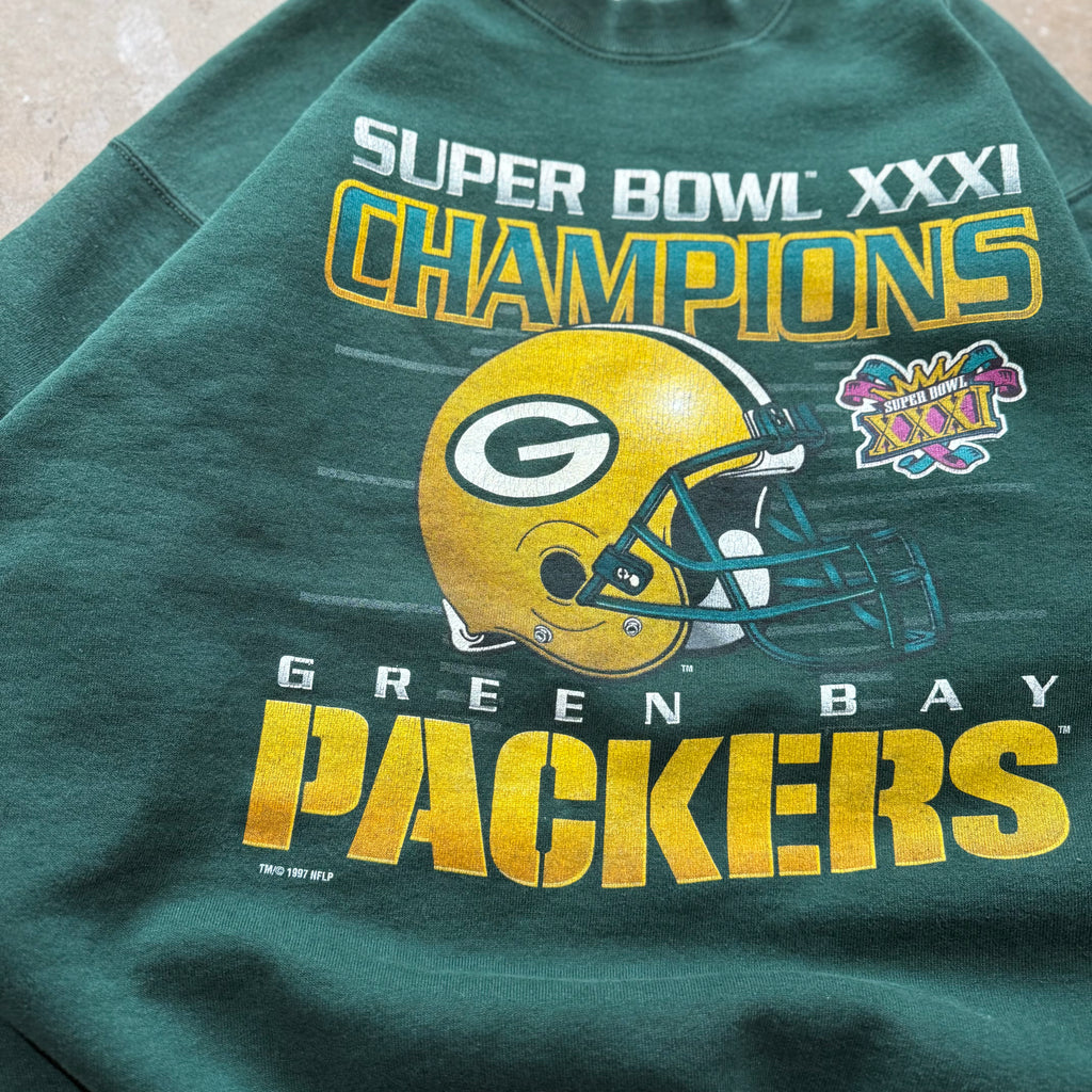 size XL - Vintage ' 1997 Green Bay Packers XXXI Super Bowl ' Crewneck