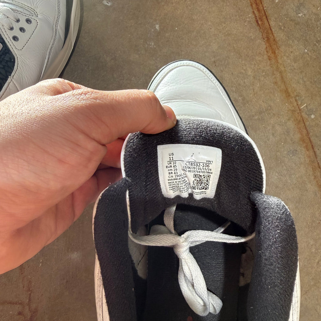 size 11 - Jordan 3 Retro ' Cement Grey '