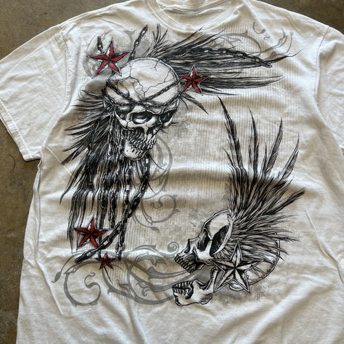 size large - Vintage Skull star ' tee